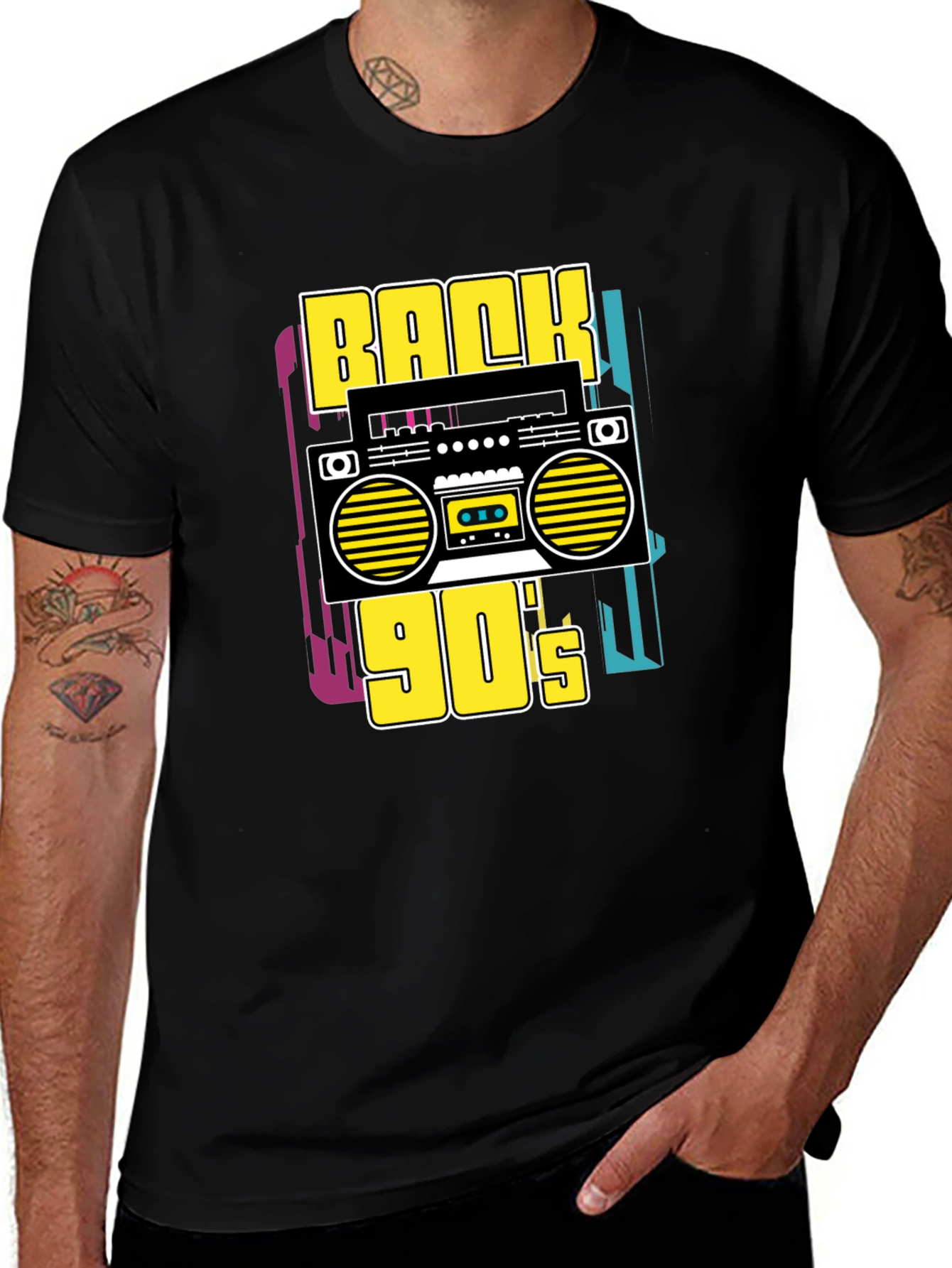Variant 11 of Retro 90s Boombox Graphic T-Shirt