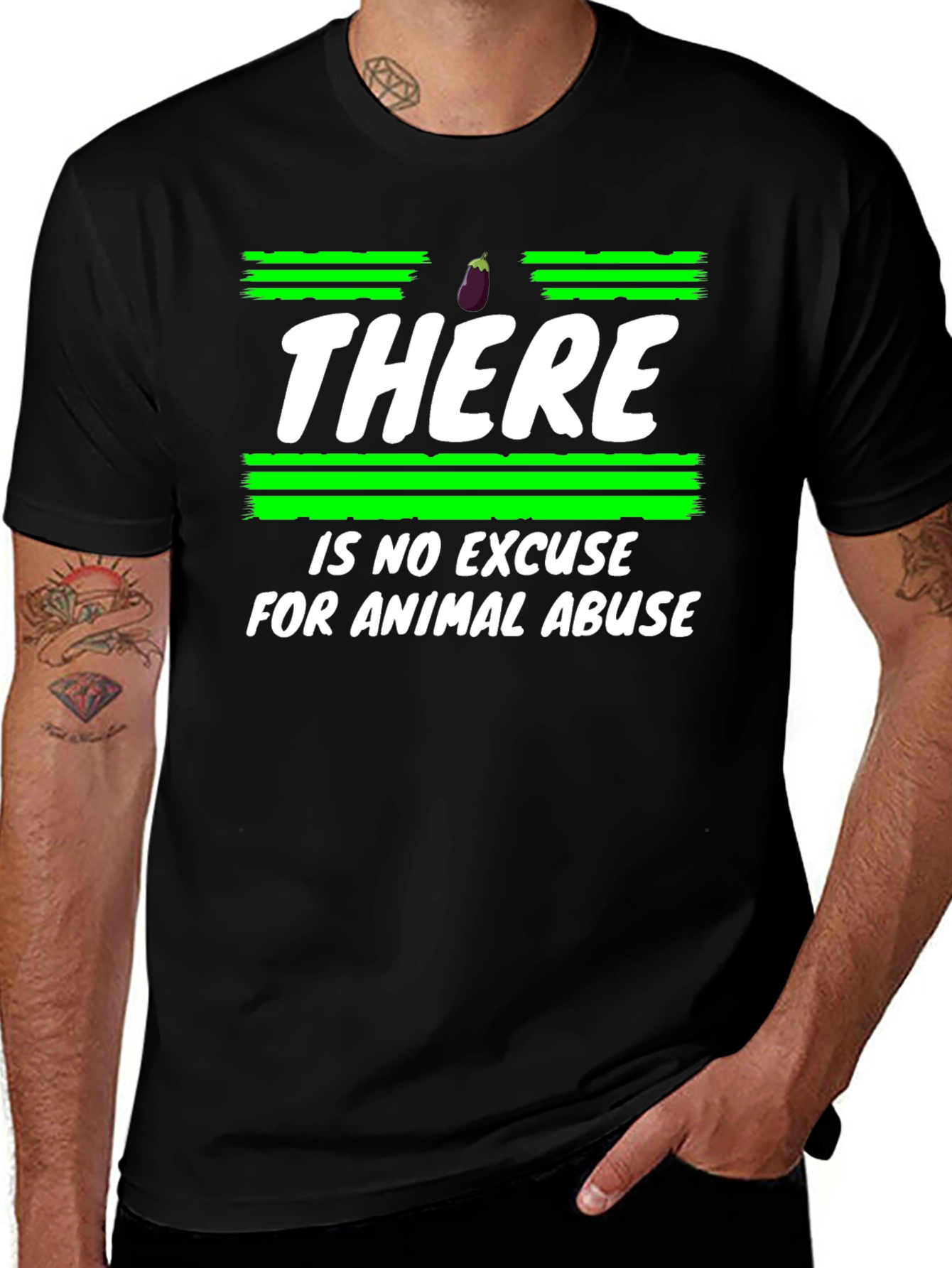 Variant 12 of Animal Rights T-Shirt - No Excuse for Abuse
