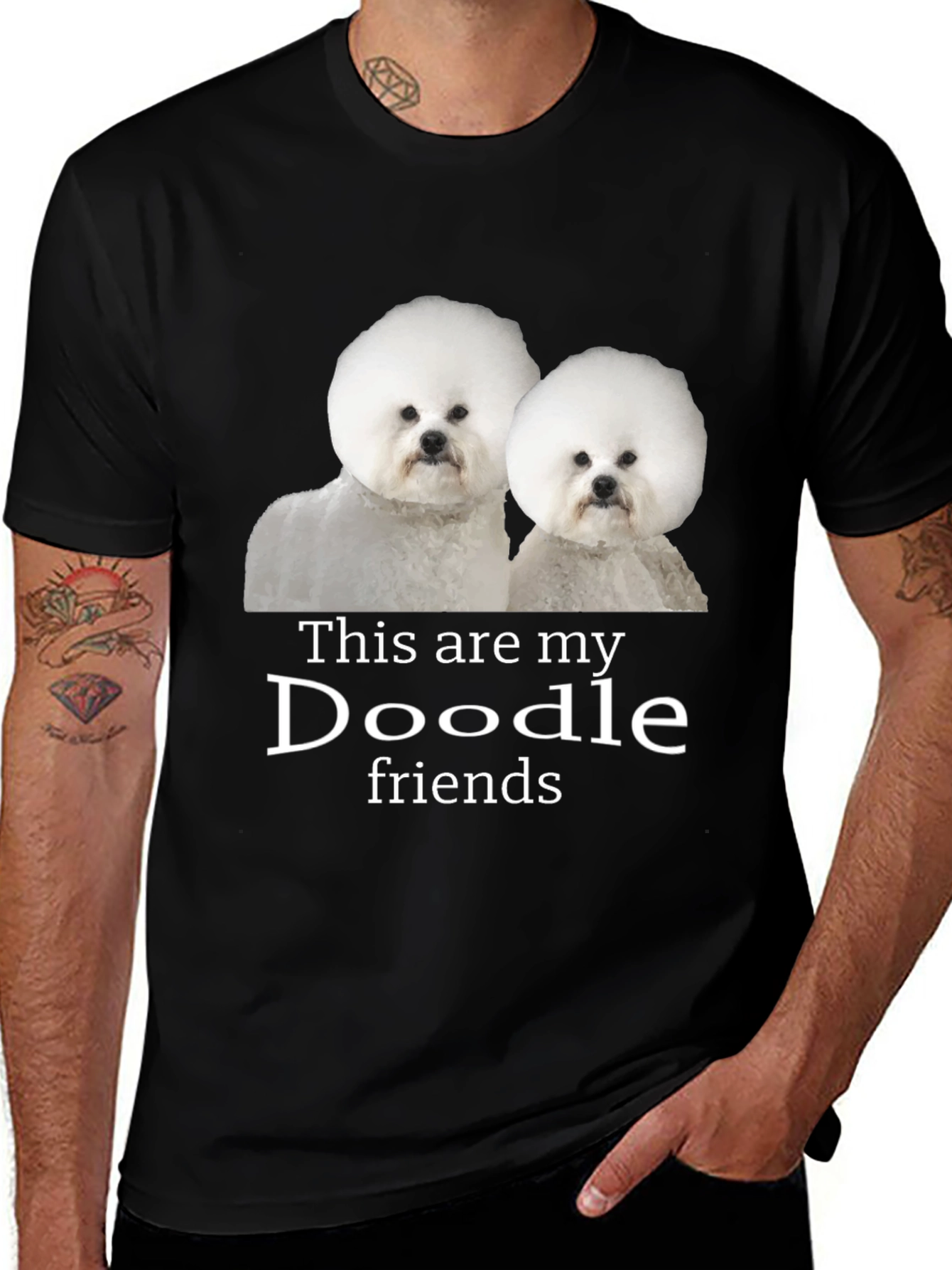Variant 4 of Doodle Friends T-Shirt | Pet Lover Tee
