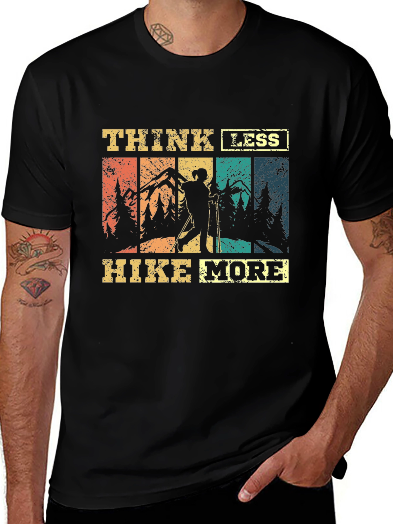 Variant 7 of Think Less Hike More Graphic T-Shirt