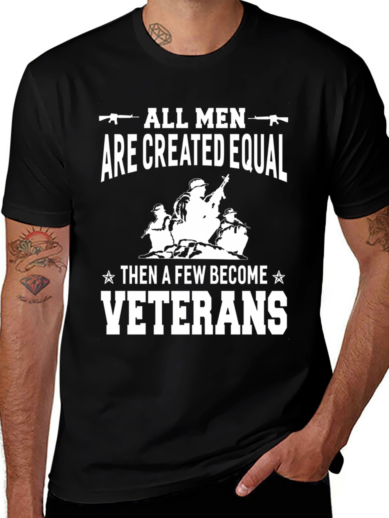 Variant 30 of All Men are Created Equal - Veteran T-Shirt
