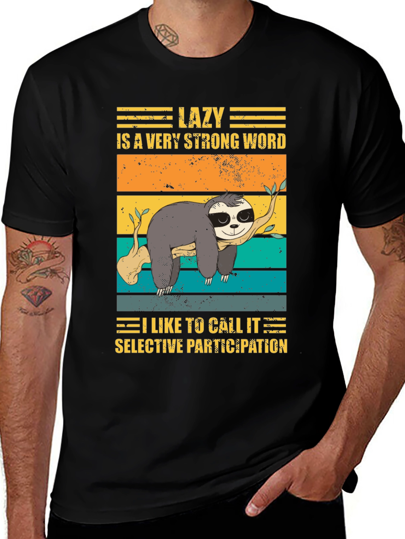 Variant 18 of Lazy Sloth Graphic Tee