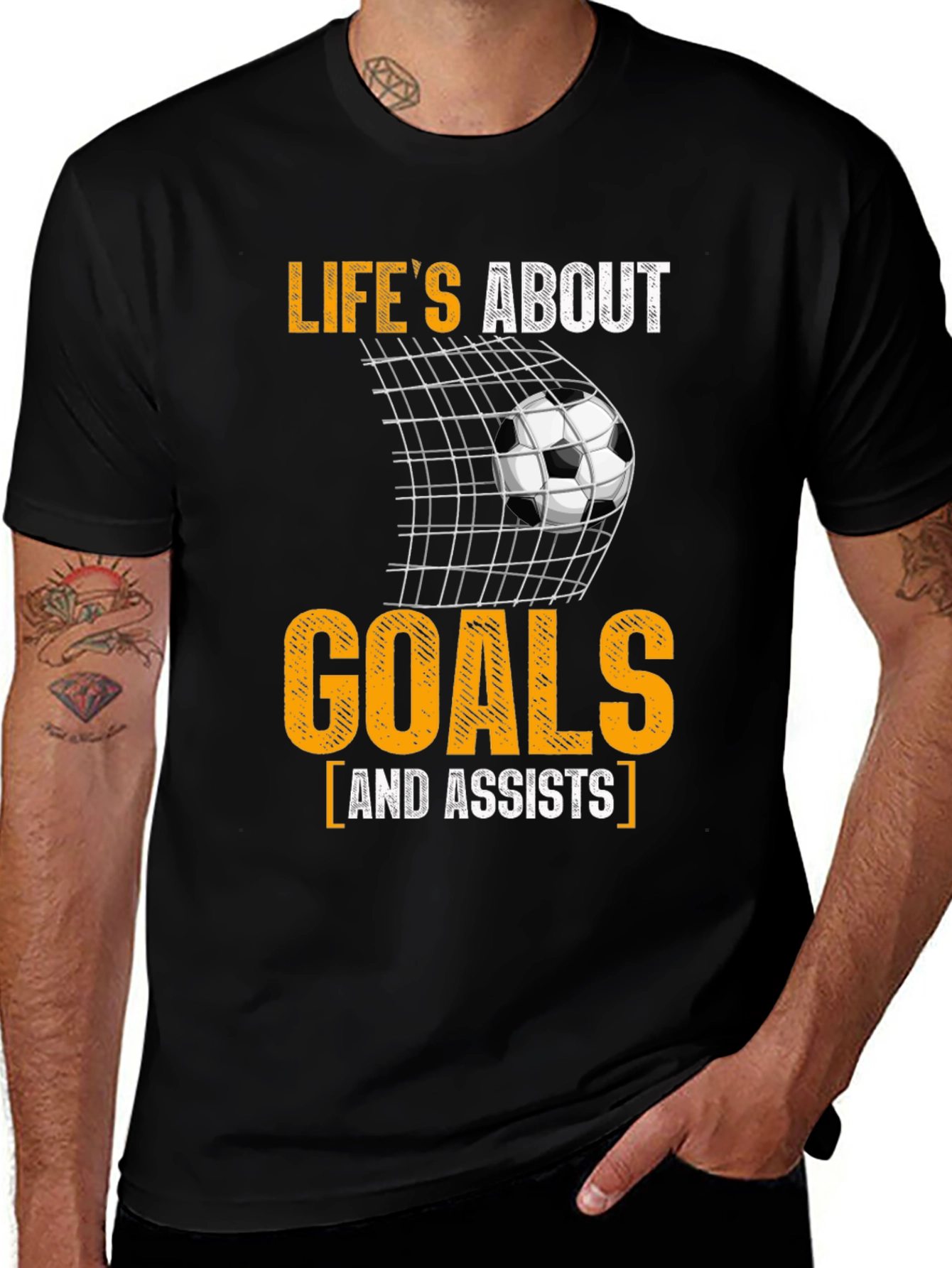 Variant 15 of Life's About Goals & Assists T-Shirt Soccer Sport