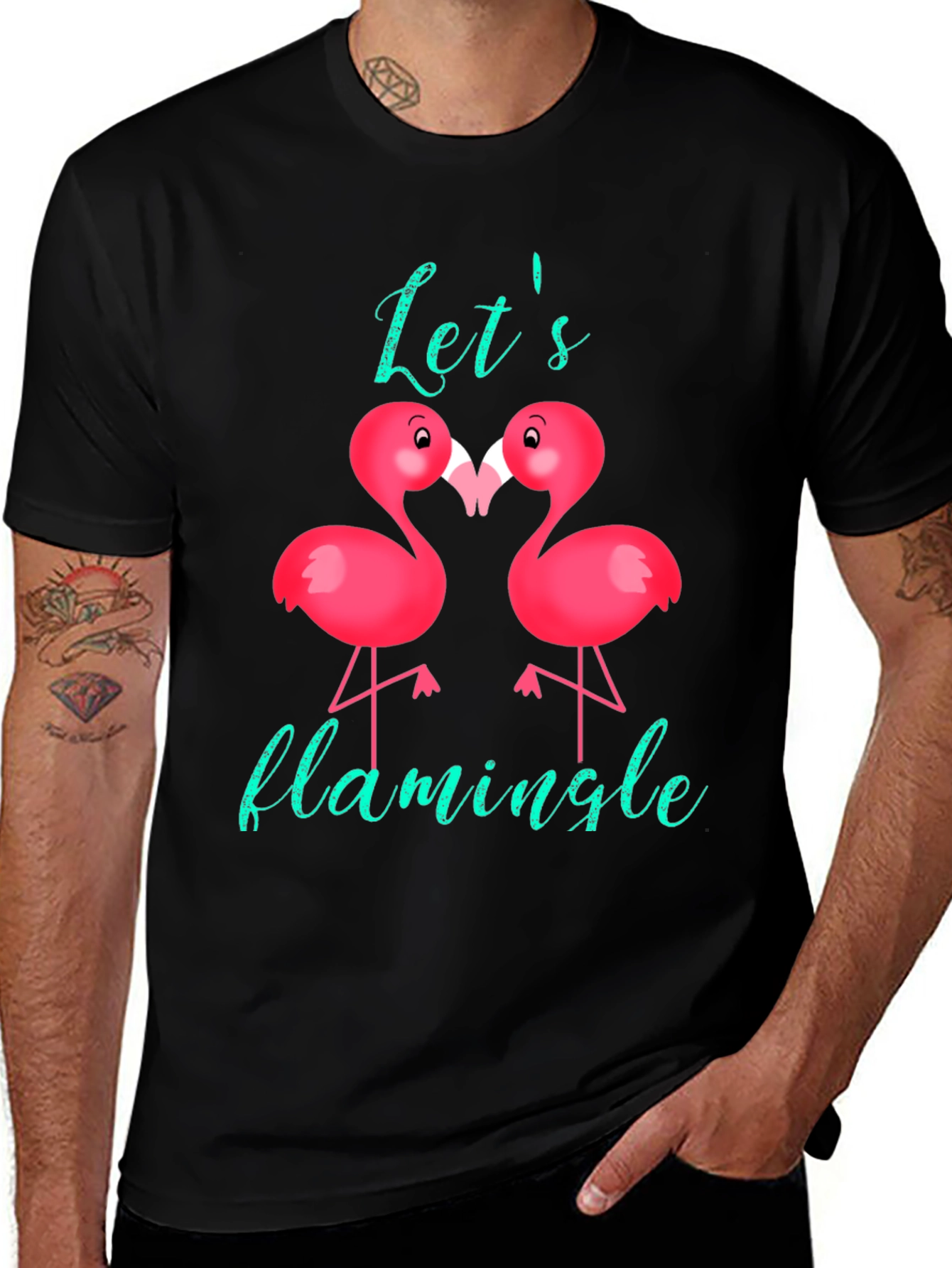 Variant 9 of Let's Flamingle Graphic Tee