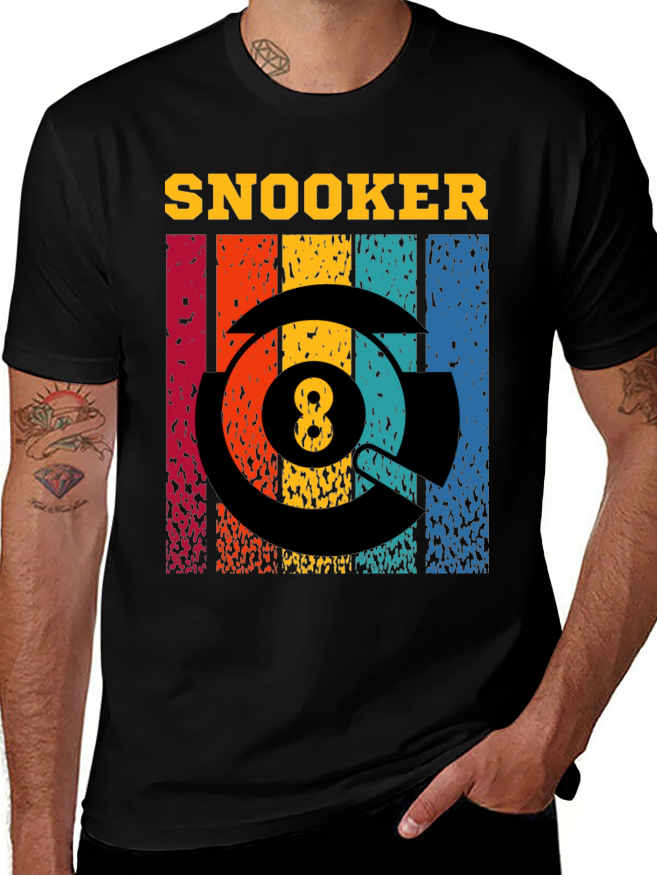 Variant 30 of Snooker 8 Ball Retro Style Graphic Tee