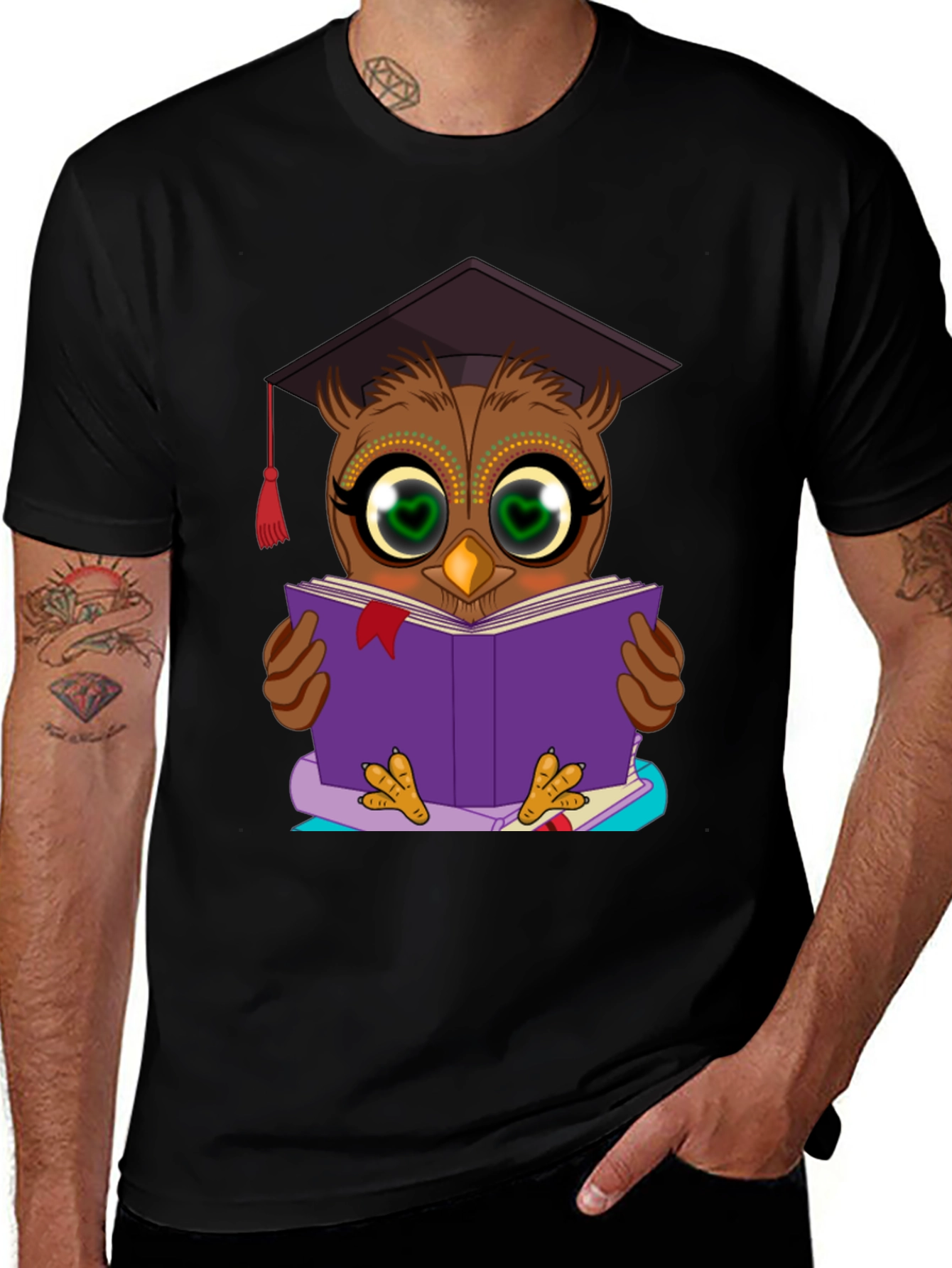 Variant 13 of Graduation Owl Reading Book T-Shirt