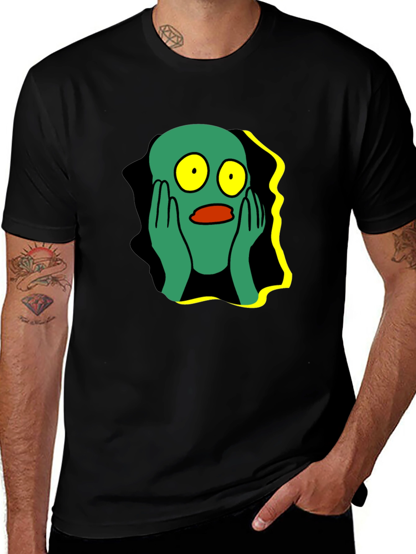 Scream Alien Black T-Shirt - Unique Graphic Tee