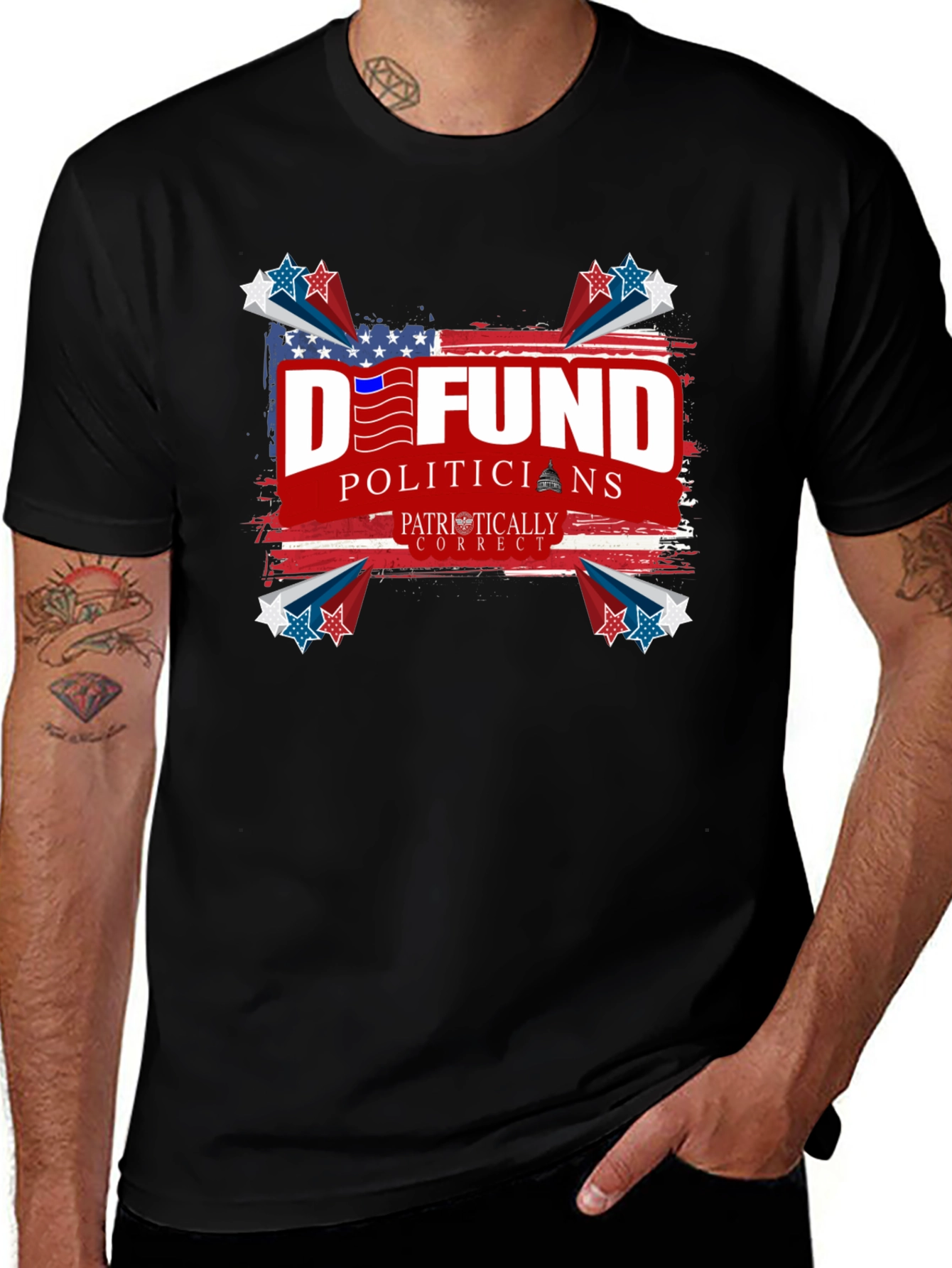 Variant 16 of Defund Politicians Graphic T-Shirt