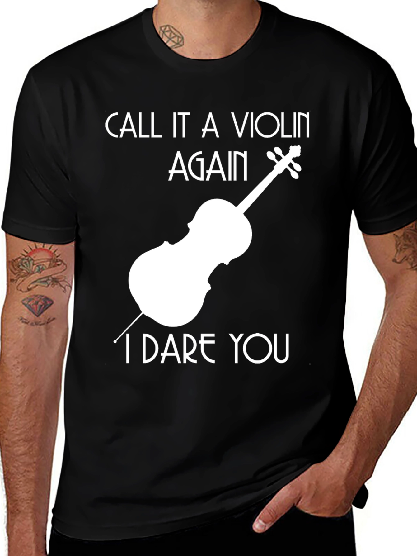 Variant 4 of Violin I Dare You Black T-Shirt