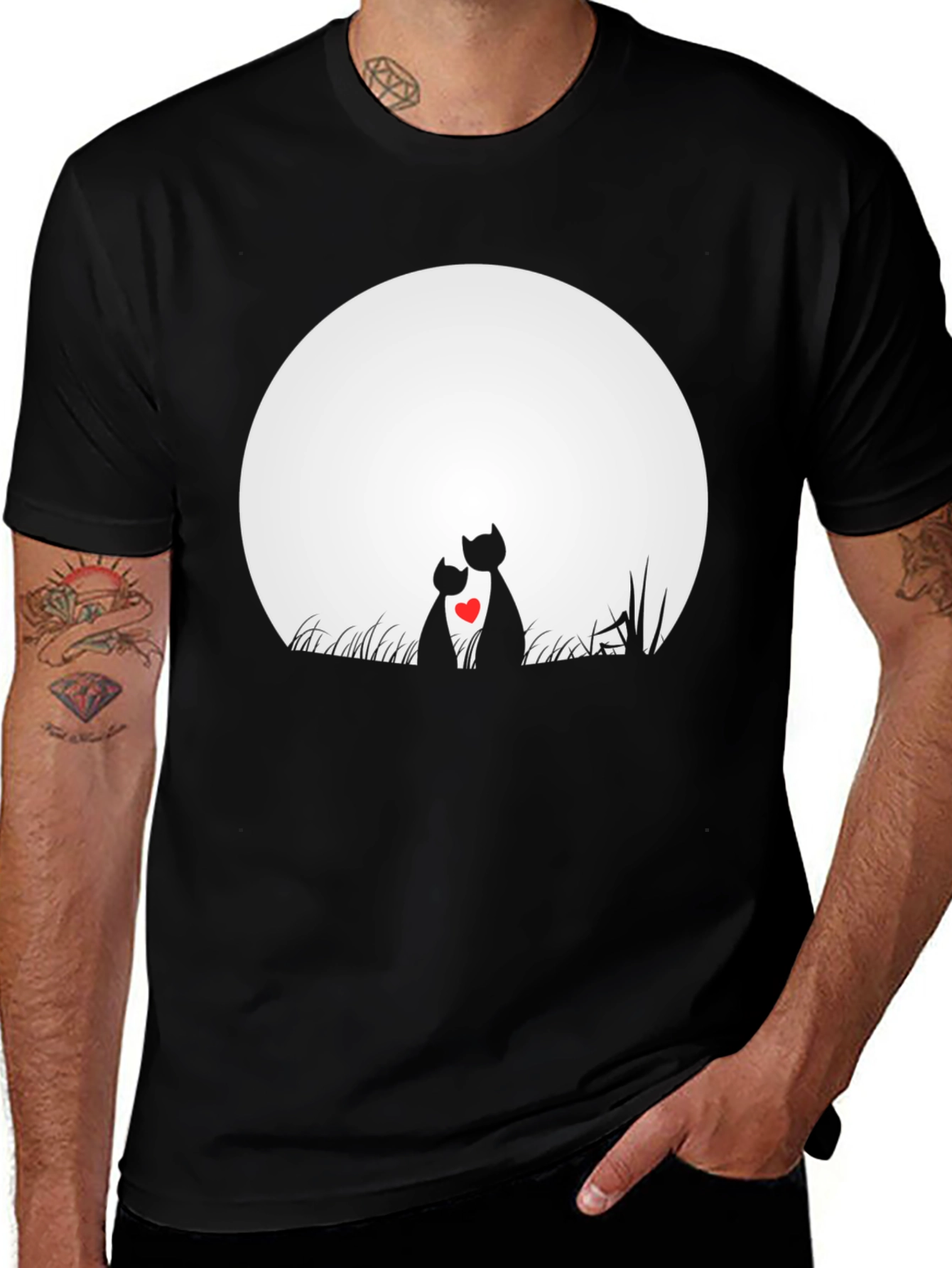 Variant 19 of Moonlit Cat Lovers T-Shirt