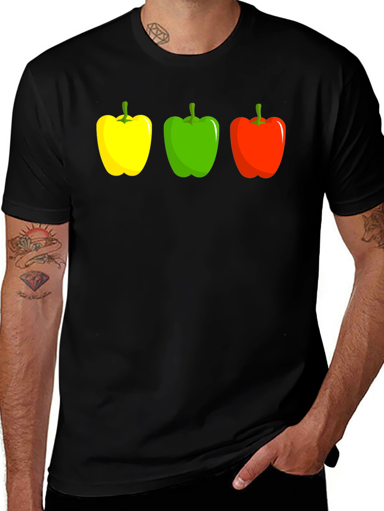 Variant 11 of Pepper Trio Graphic Tee - Bold & Playful Design