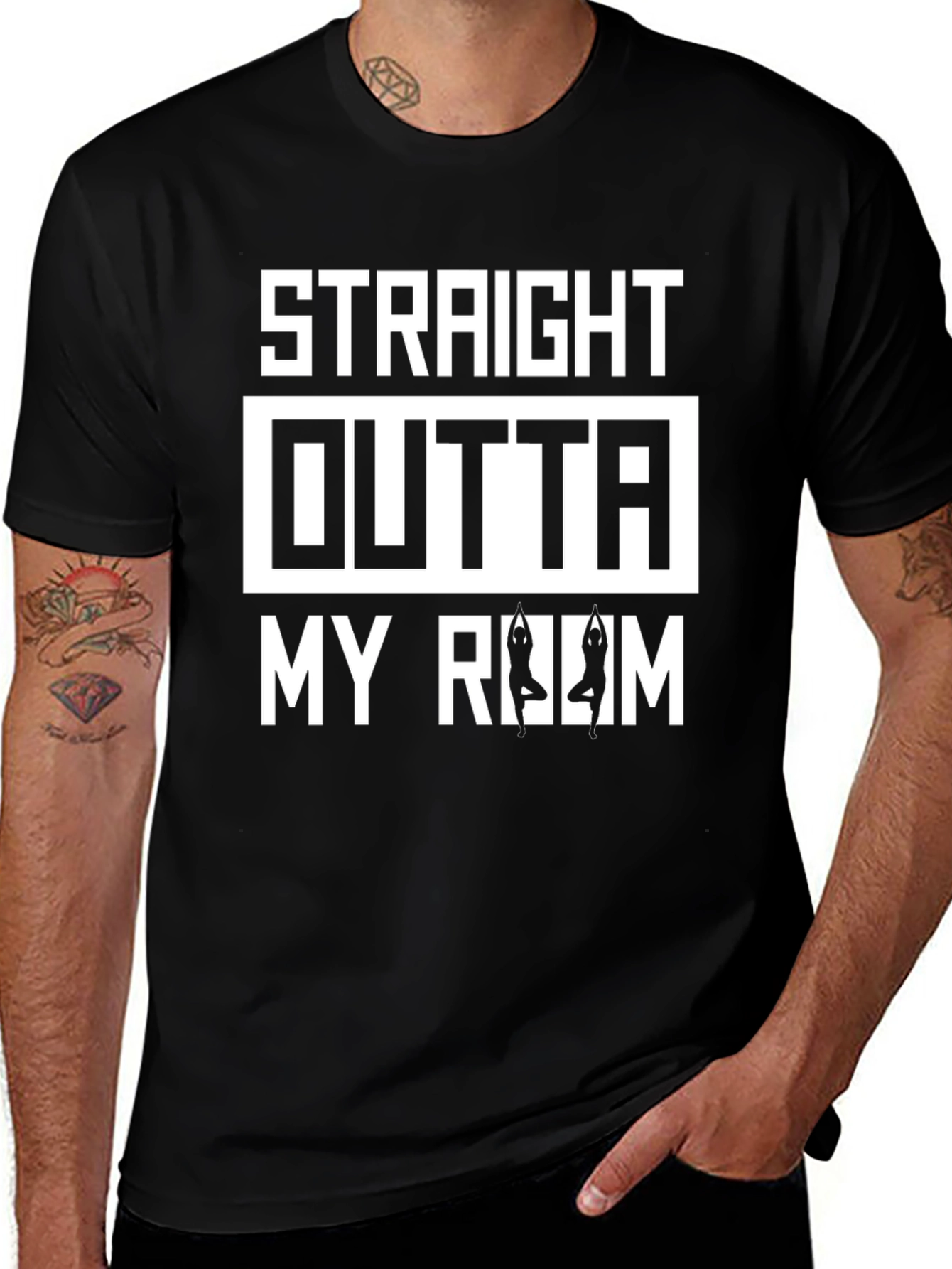 Variant 8 of Straight Outta My Room Yoga T-Shirt