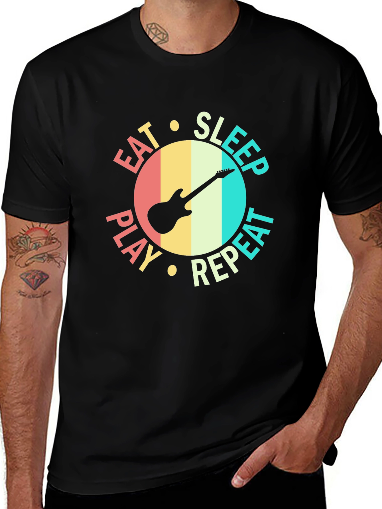 Variant 20 of Eat Sleep Play Repeat Guitar T-Shirt
