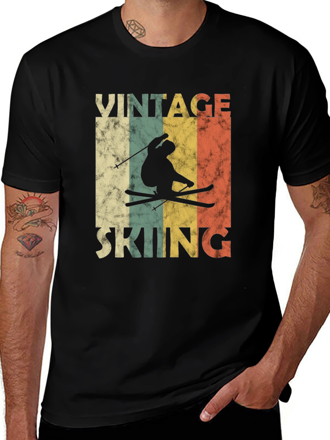 Variant 19 of Vintage Skiing T-Shirt - Retro Style