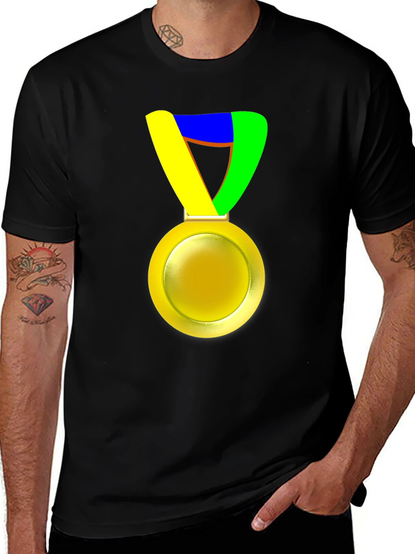 Variant 13 of Gold Medal Graphic Tee - Champion Style T-Shirt