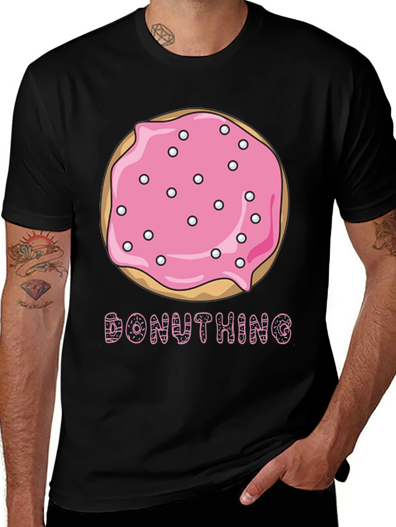 Variant 29 of Donut Thing T-Shirt - Pink Sprinkled Donut Graphic Tee