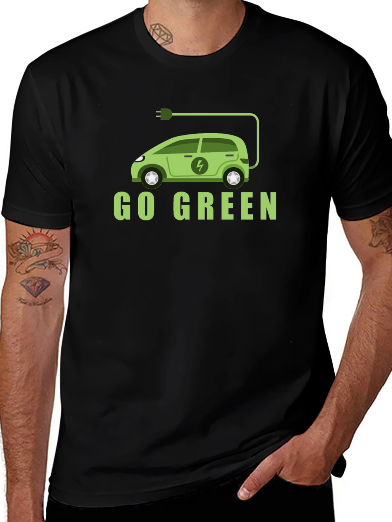 Go Green Electric Car T-Shirt