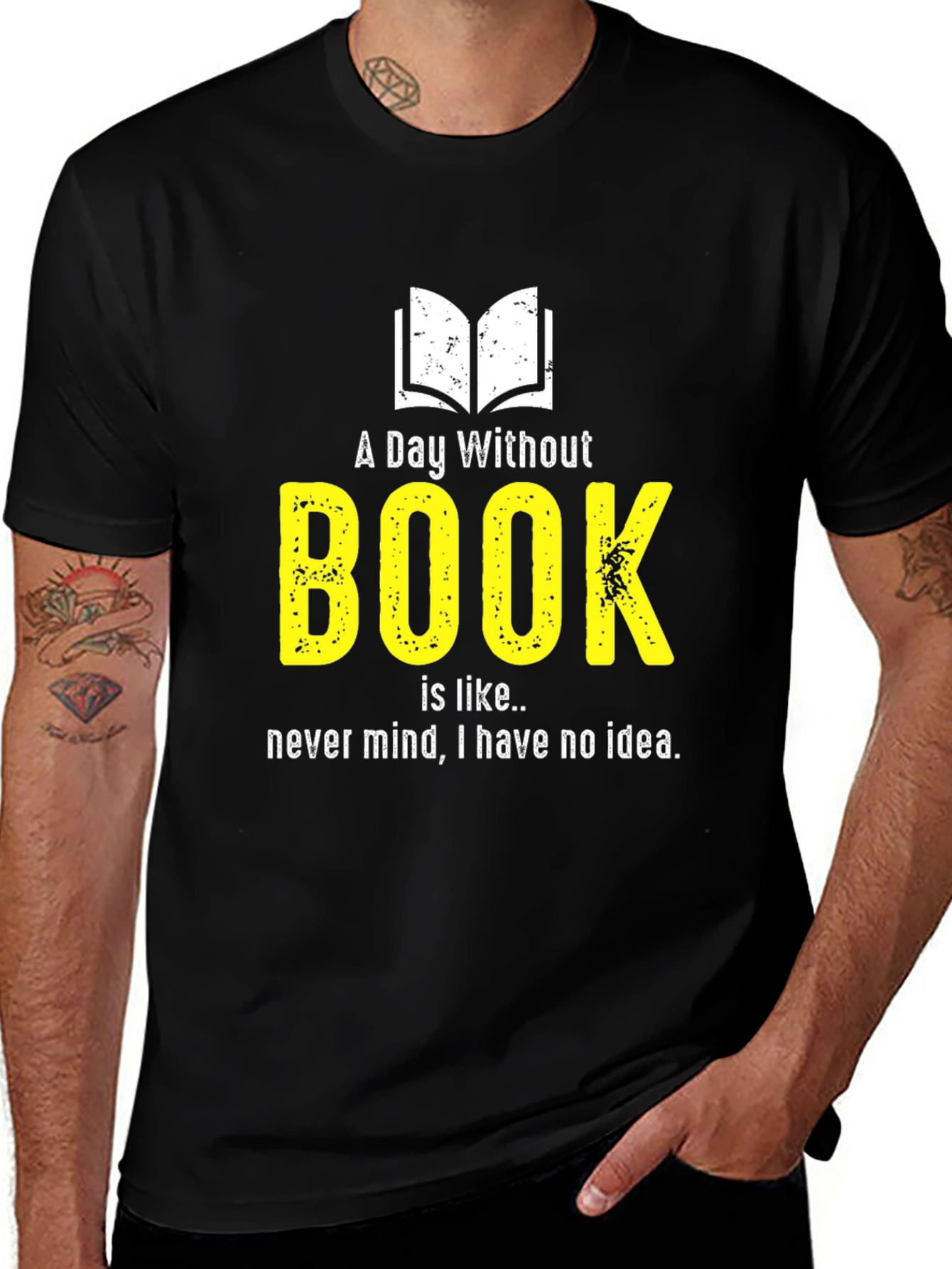 Variant 21 of Funny Book Lover T-Shirt - A Day Without Book