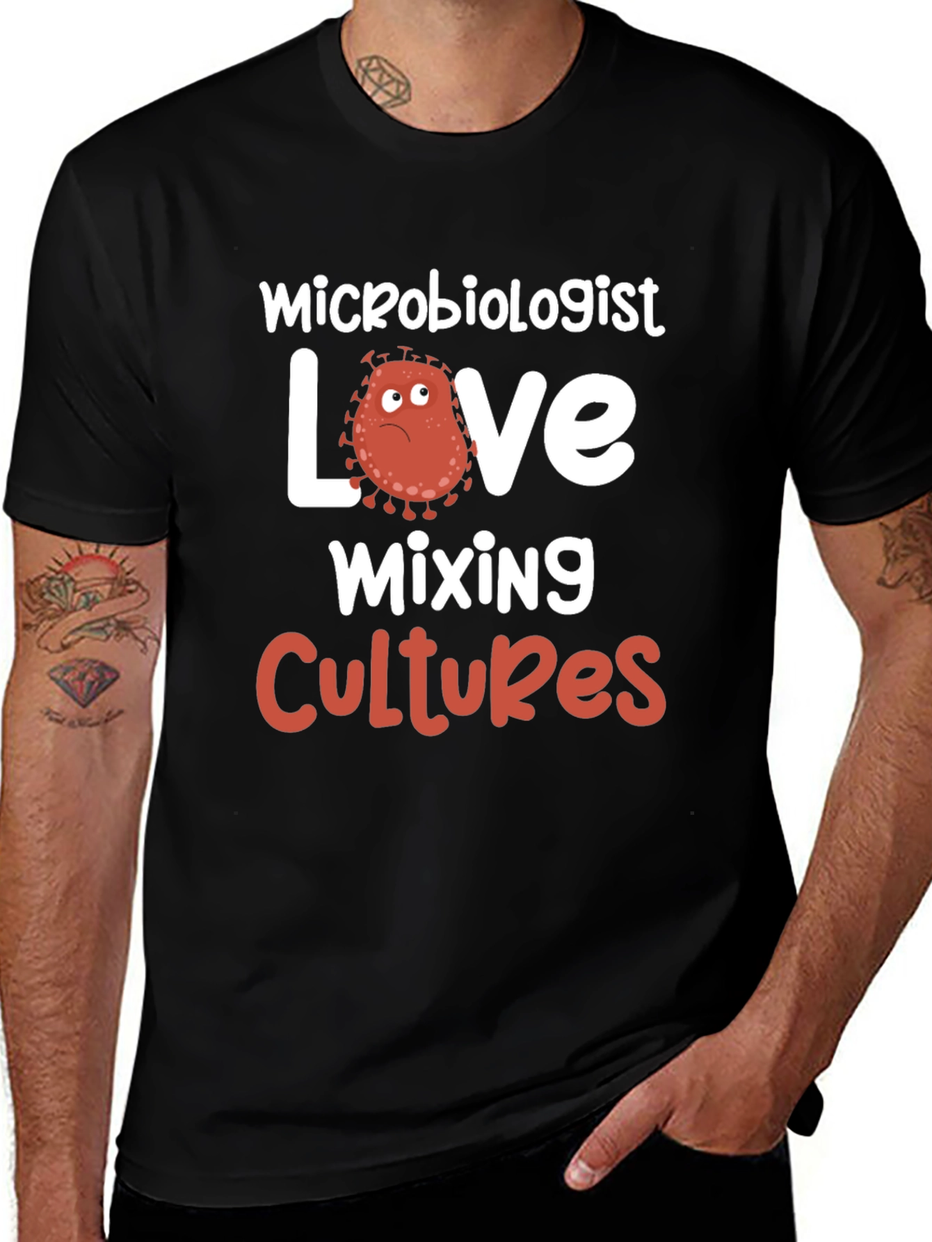 Black Microbiologist Mixing Cultures T-Shirt main image