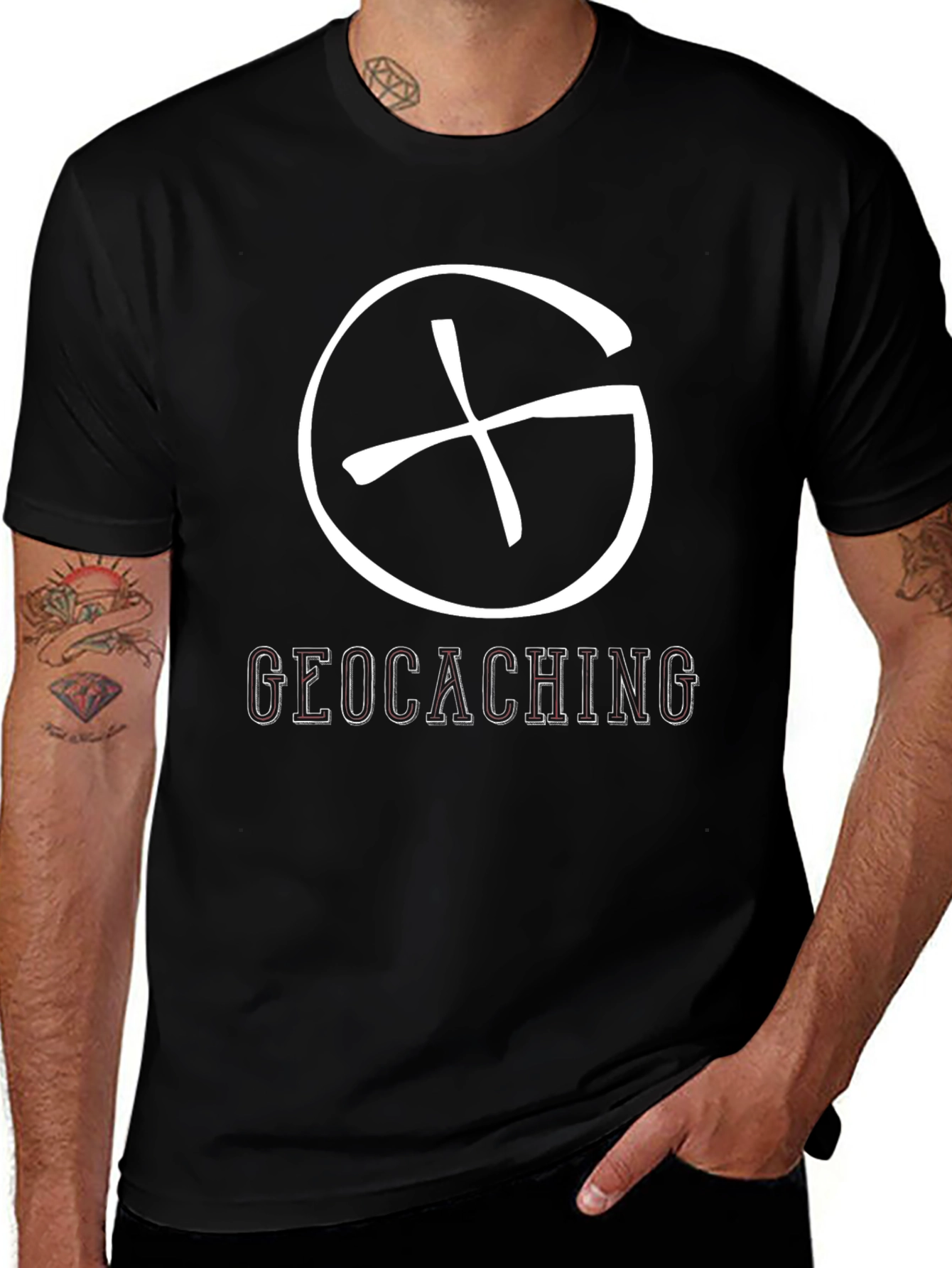 Variant 27 of Geocaching Graphic Tee - Black Cotton Blend