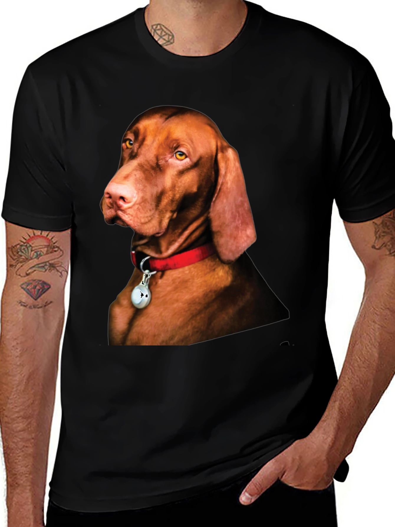 Variant 15 of Dog Breed Graphic Tee - Vizsla Dog Portrait
