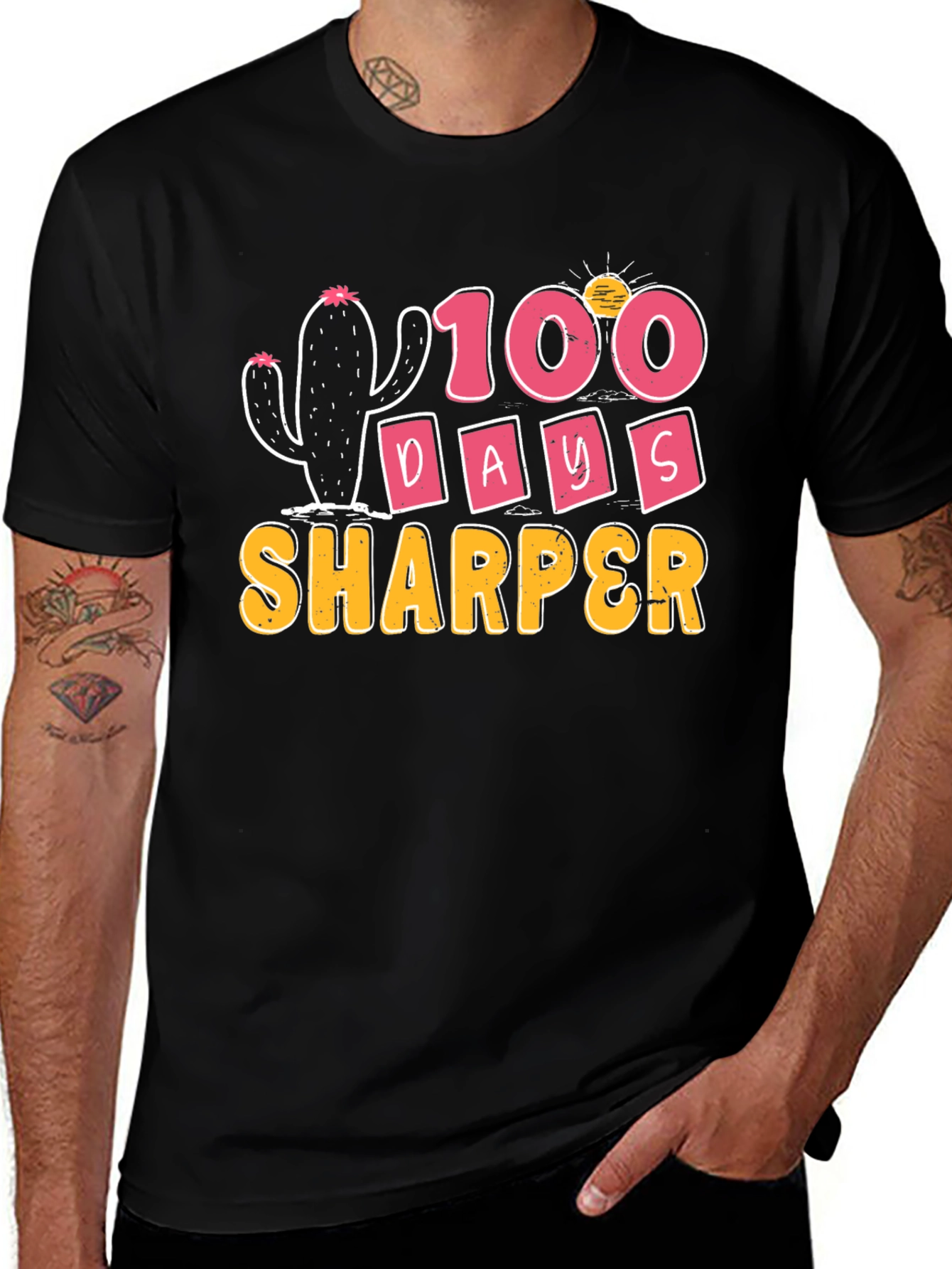 Variant 4 of 100 Days Sharper Cactus Graphic Tee