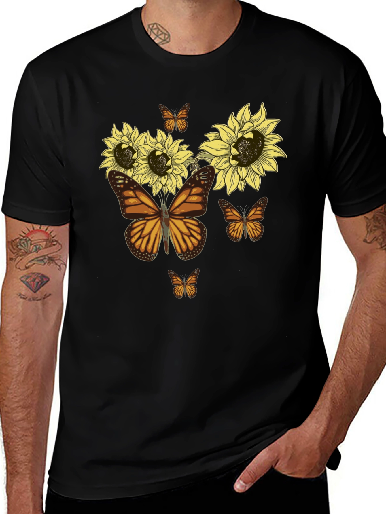 Variant 24 of Sunflower Butterfly Graphic Tee