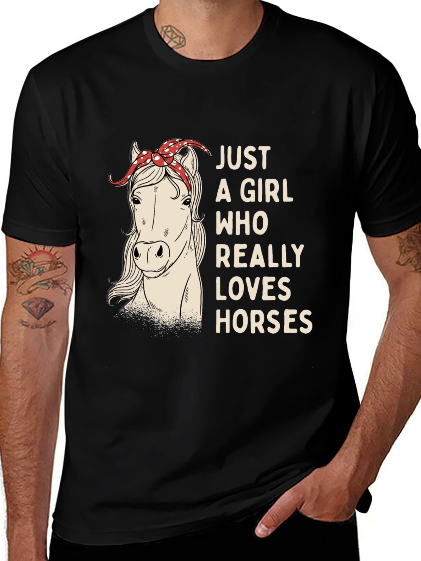 Variant 30 of Horse Lover T-Shirt - Just a Girl Who Loves Horses