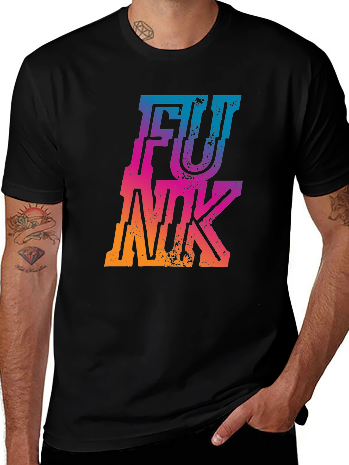 Variant 16 of Funky Retro Graphic Tee - Soft Black Cotton Blend