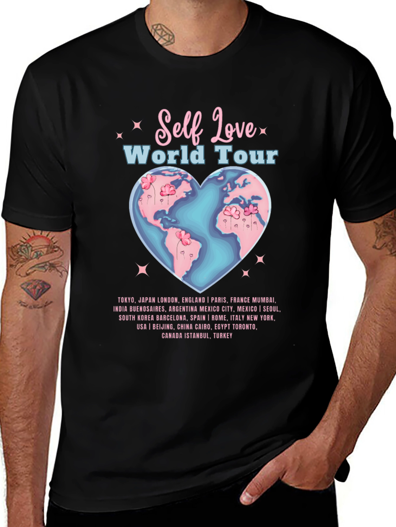 Variant 20 of Self Love World Tour Graphic Tee