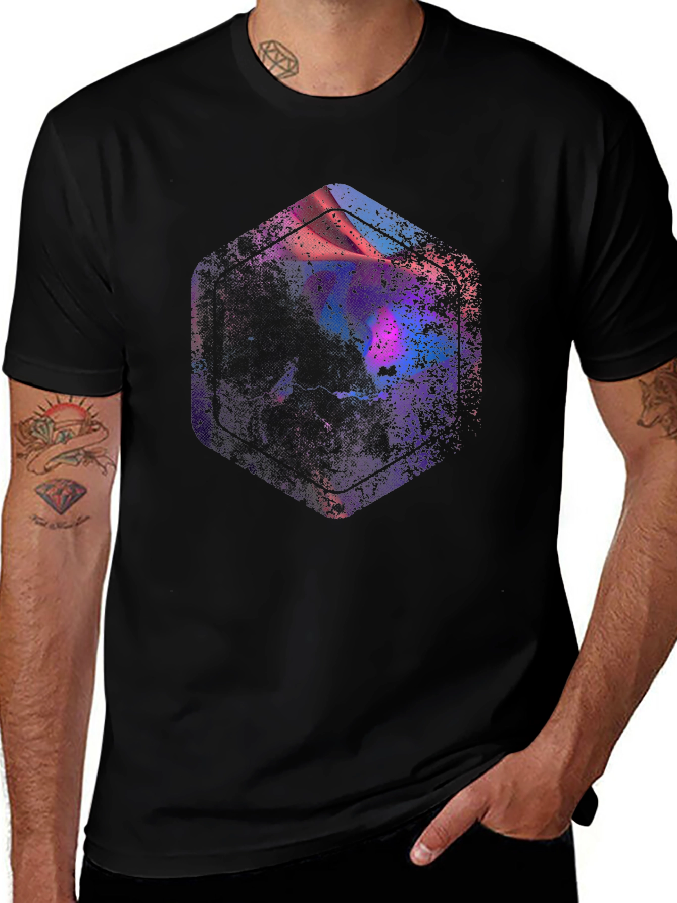 Variant 28 of Abstract Graphic Black T-Shirt