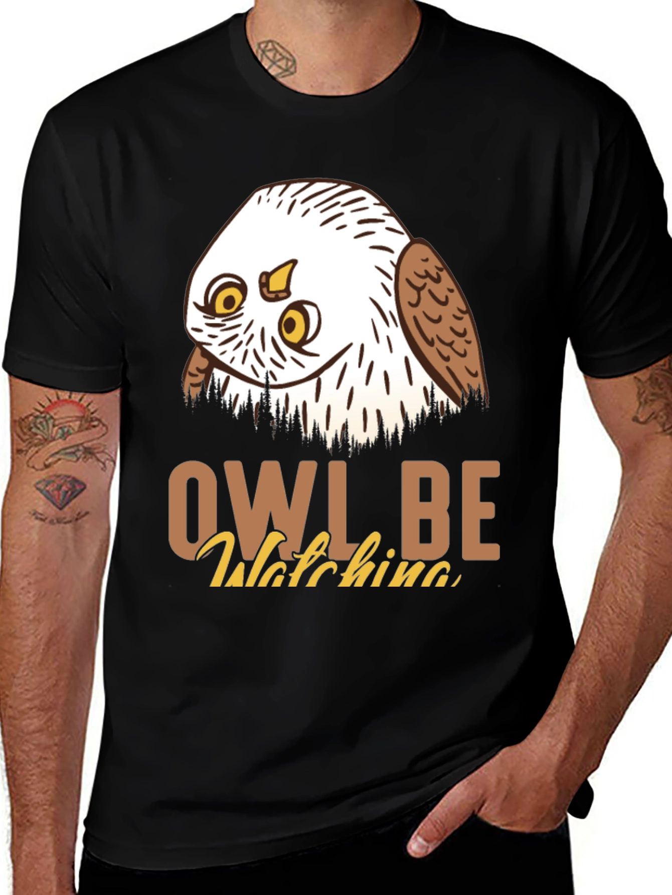 Variant 8 of Owl Be Watching Graphic Tee