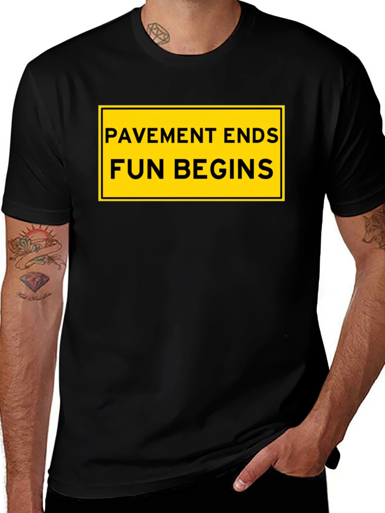 Variant 5 of Pavement Ends Fun Begins Graphic T-Shirt