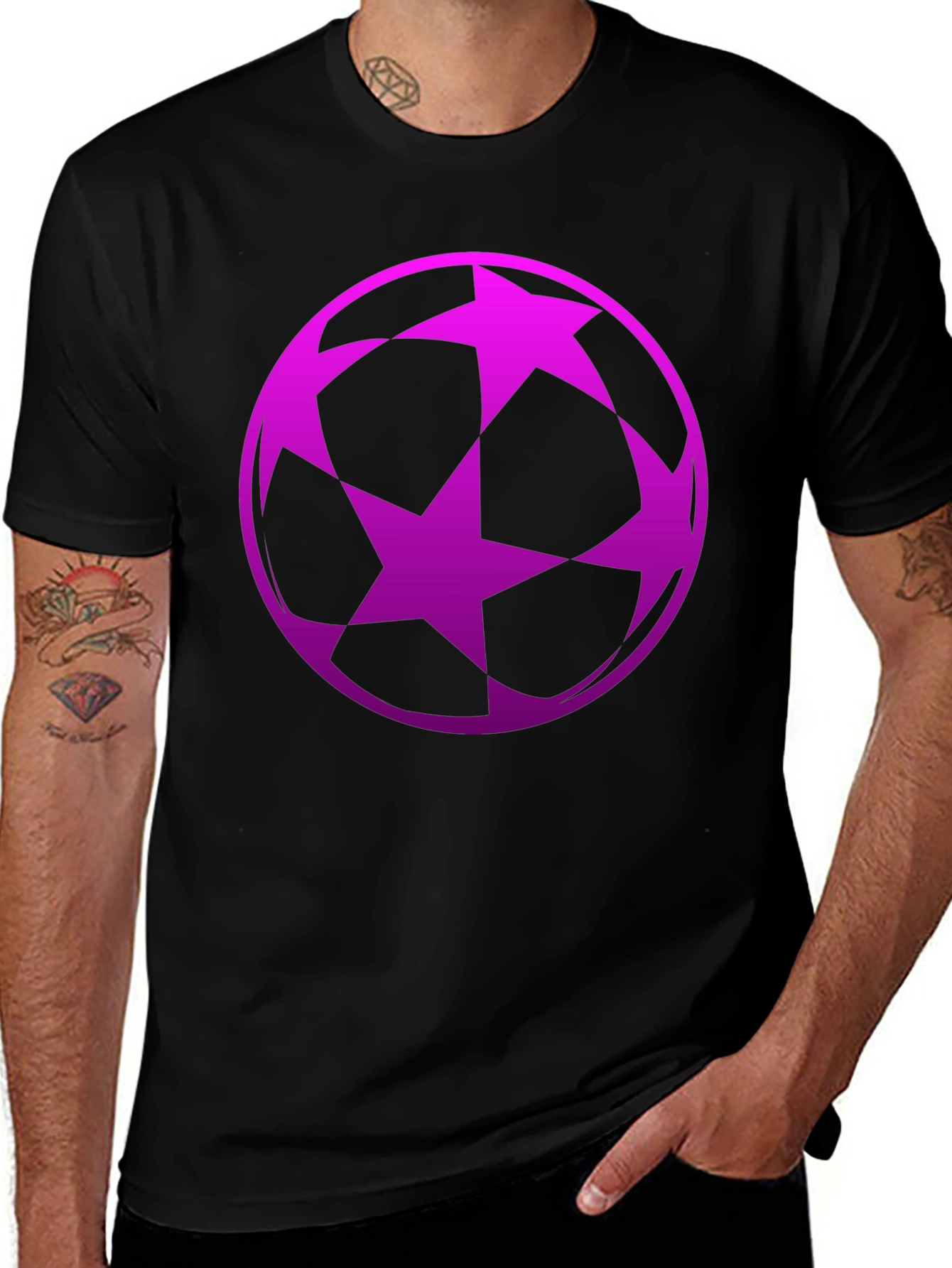 Variant 22 of Soccer Star Graphic Tee - Black