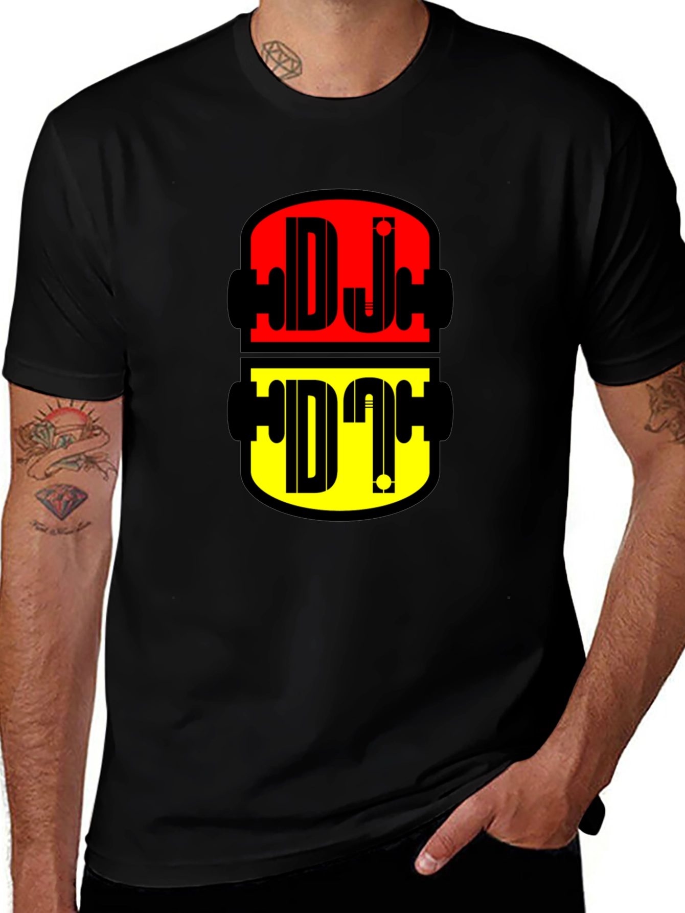 Variant 23 of DJ DT Skateboard Graphic Tee - Black Cotton Casual T-Shirt