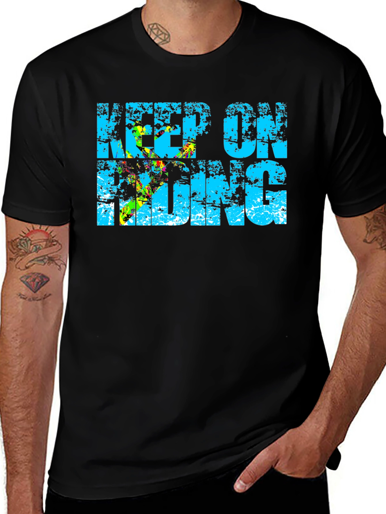 Variant 20 of Keep On Riding Graphic T-Shirt - Black
