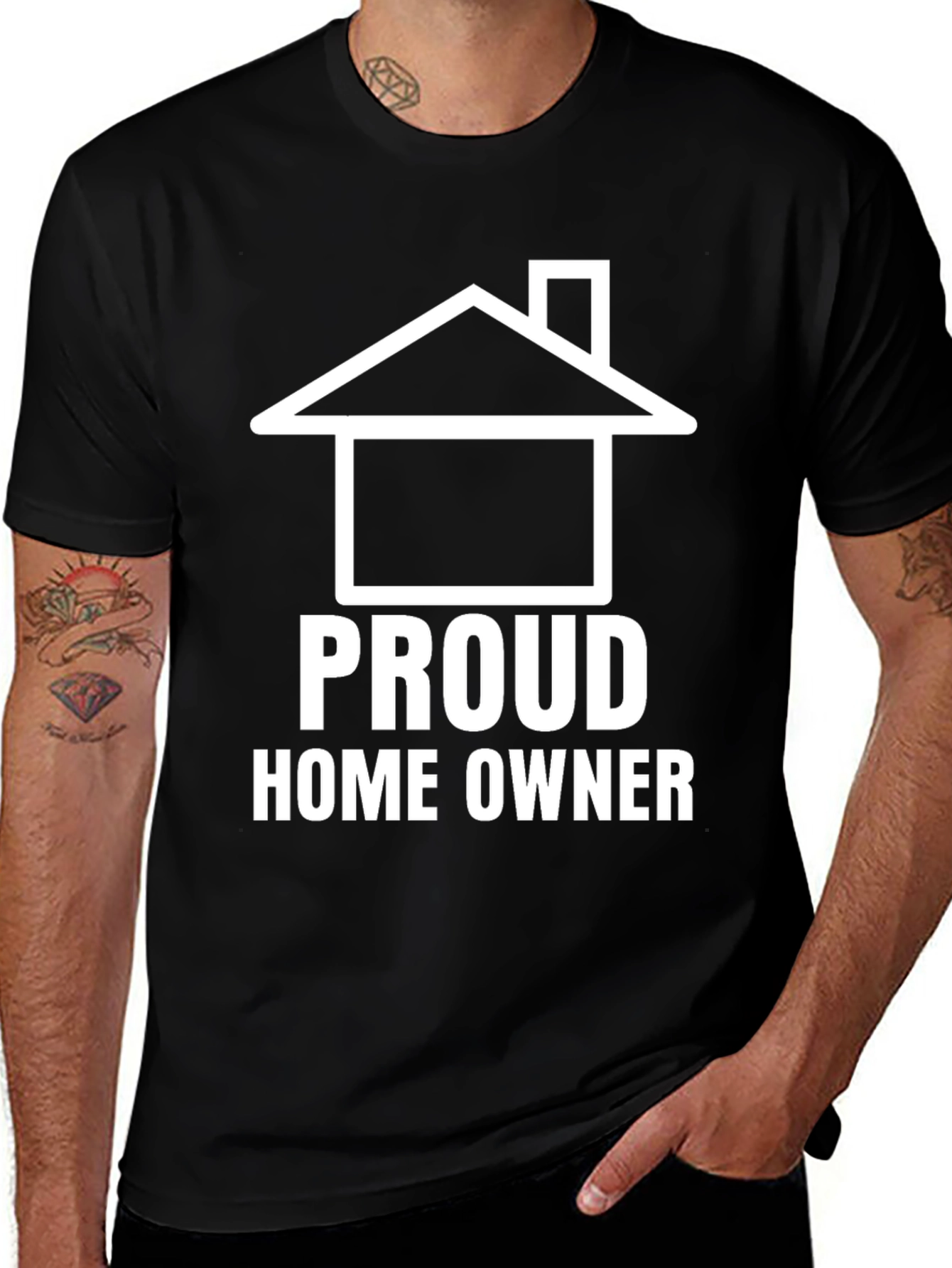 Proud Home Owner Graphic Tee - Black