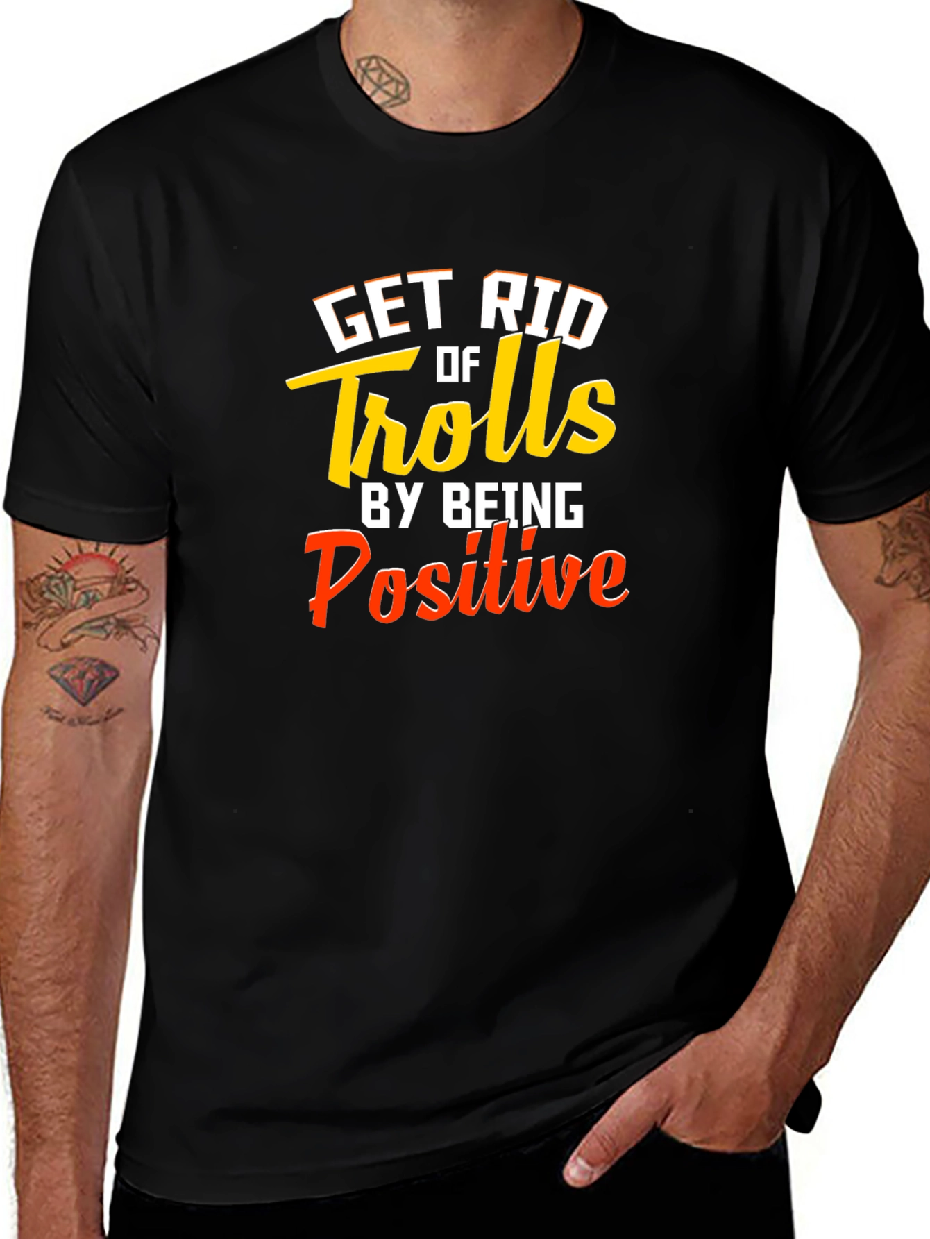 Variant 24 of Get Rid Of Trolls T-Shirt - Be Positive