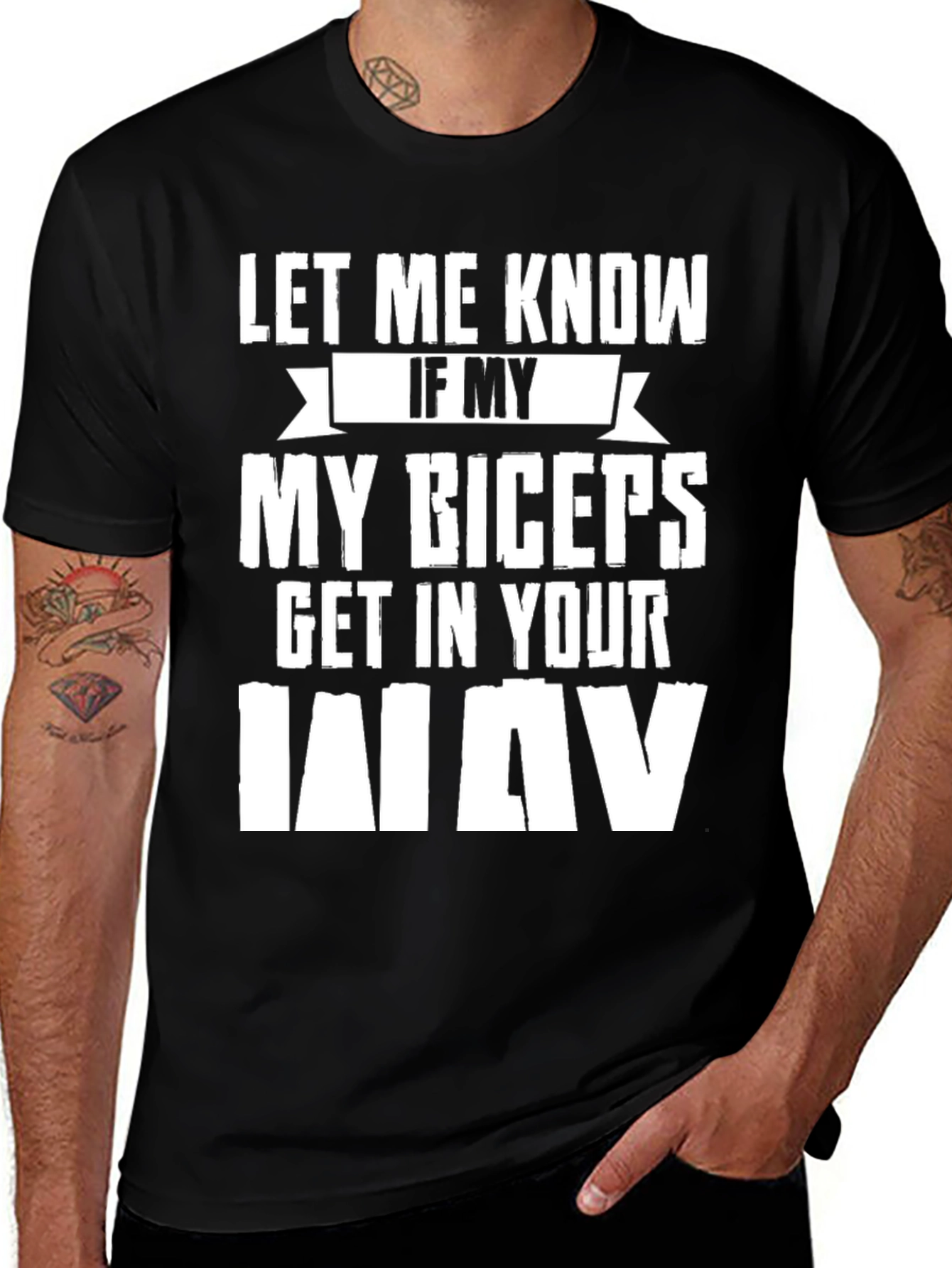 Variant 29 of Biceps Get In The Way Funny T-Shirt
