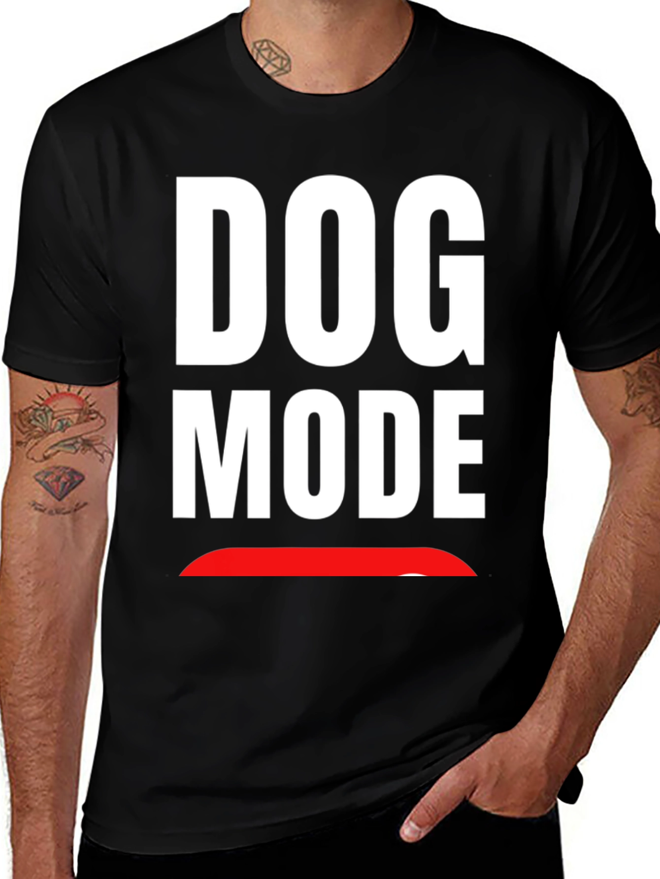 Variant 13 of Dog Mode Graphic T-Shirt - Funny Novelty Tee