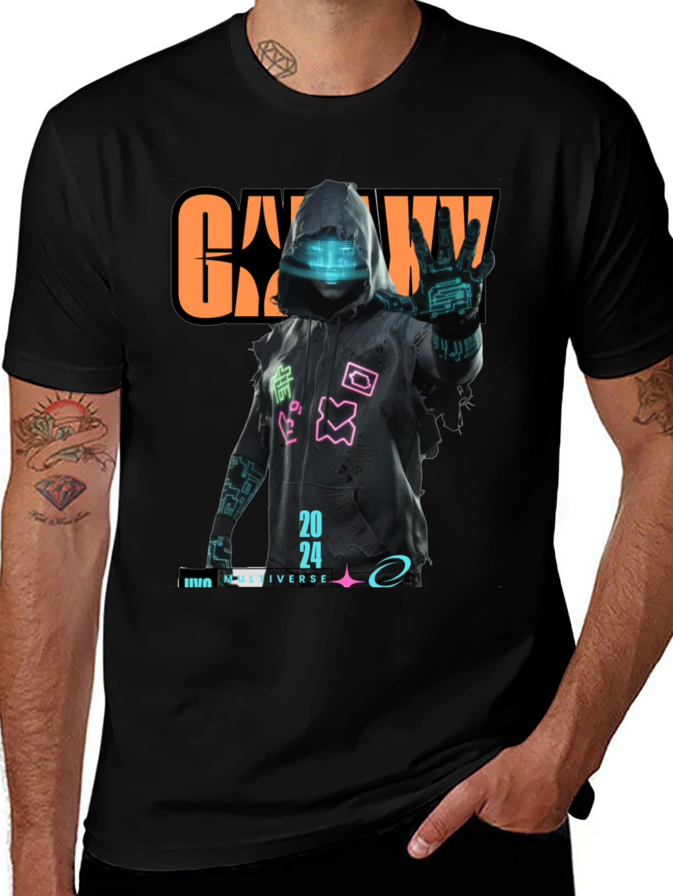 Variant 13 of Cyberpunk Graphic Tee:  Future Vision