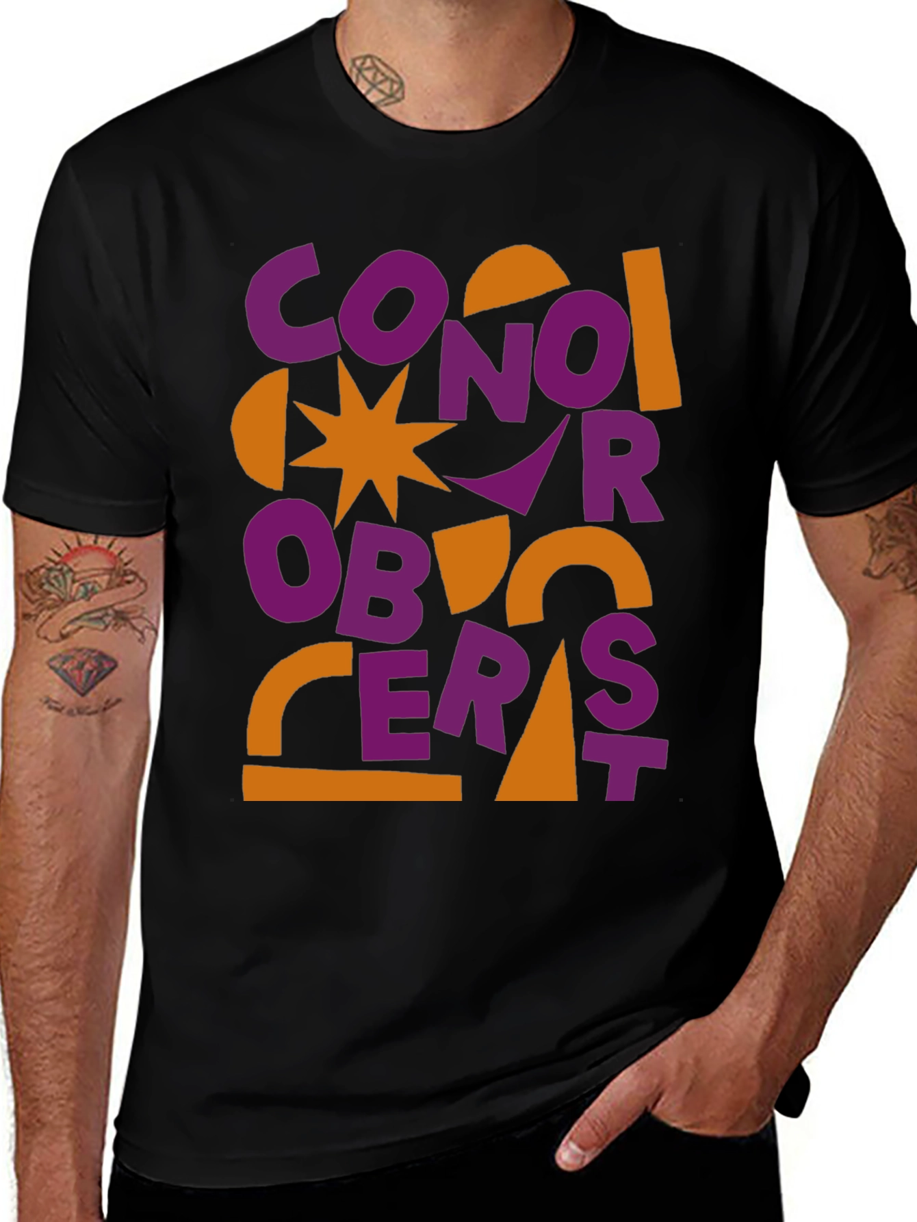 Variant 12 of Conor Oberst Graphic Tee - Abstract Style