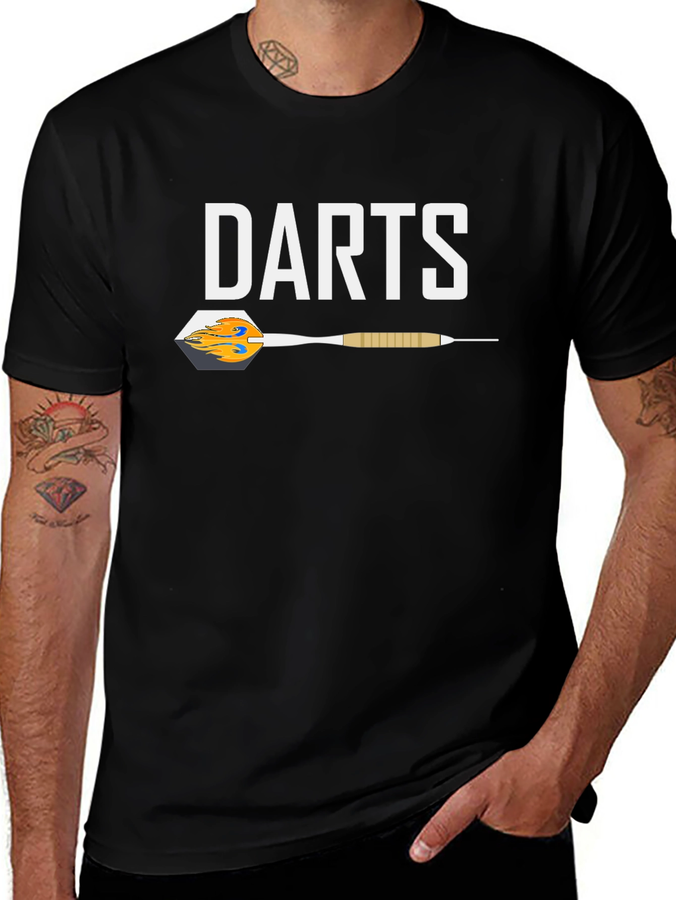 Variant 12 of Darts Graphic T-Shirt - Black