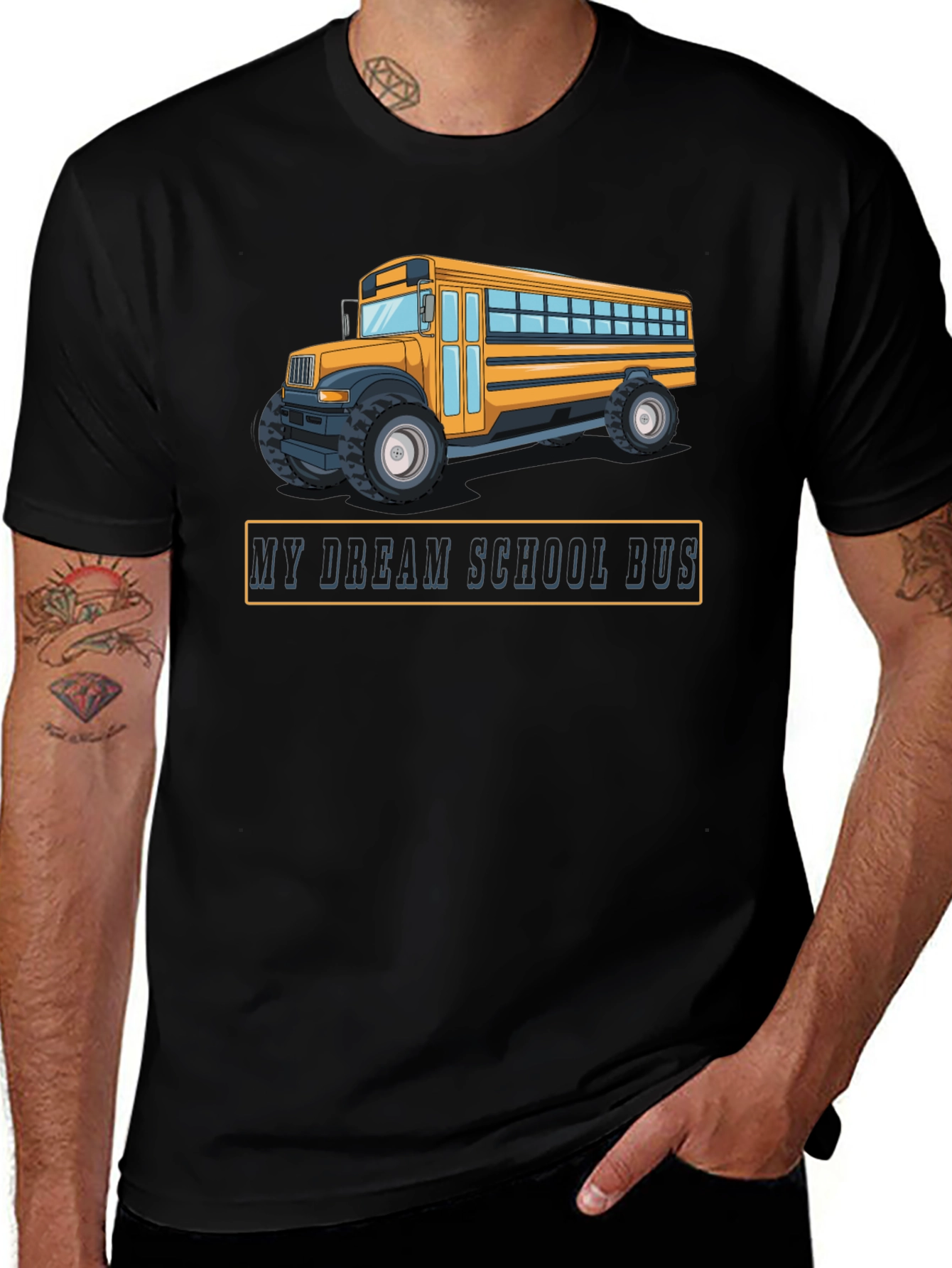 Variant 26 of My Dream School Bus Black T-Shirt