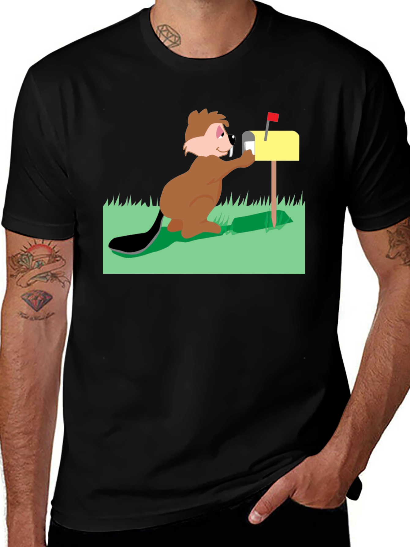 Variant 22 of Beaver Mailbox Graphic T-Shirt