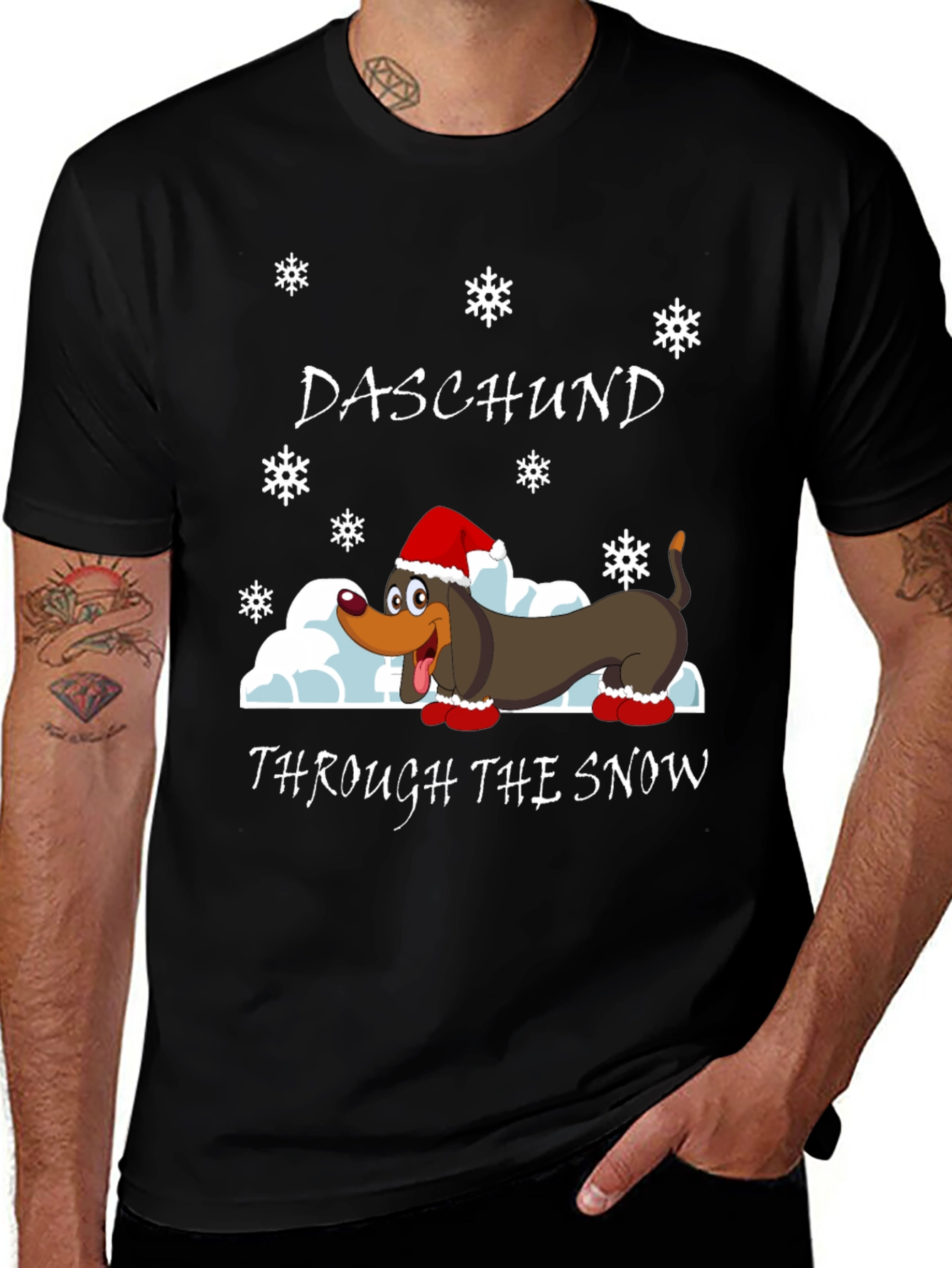 Daschund Through The Snow Holiday T-Shirt