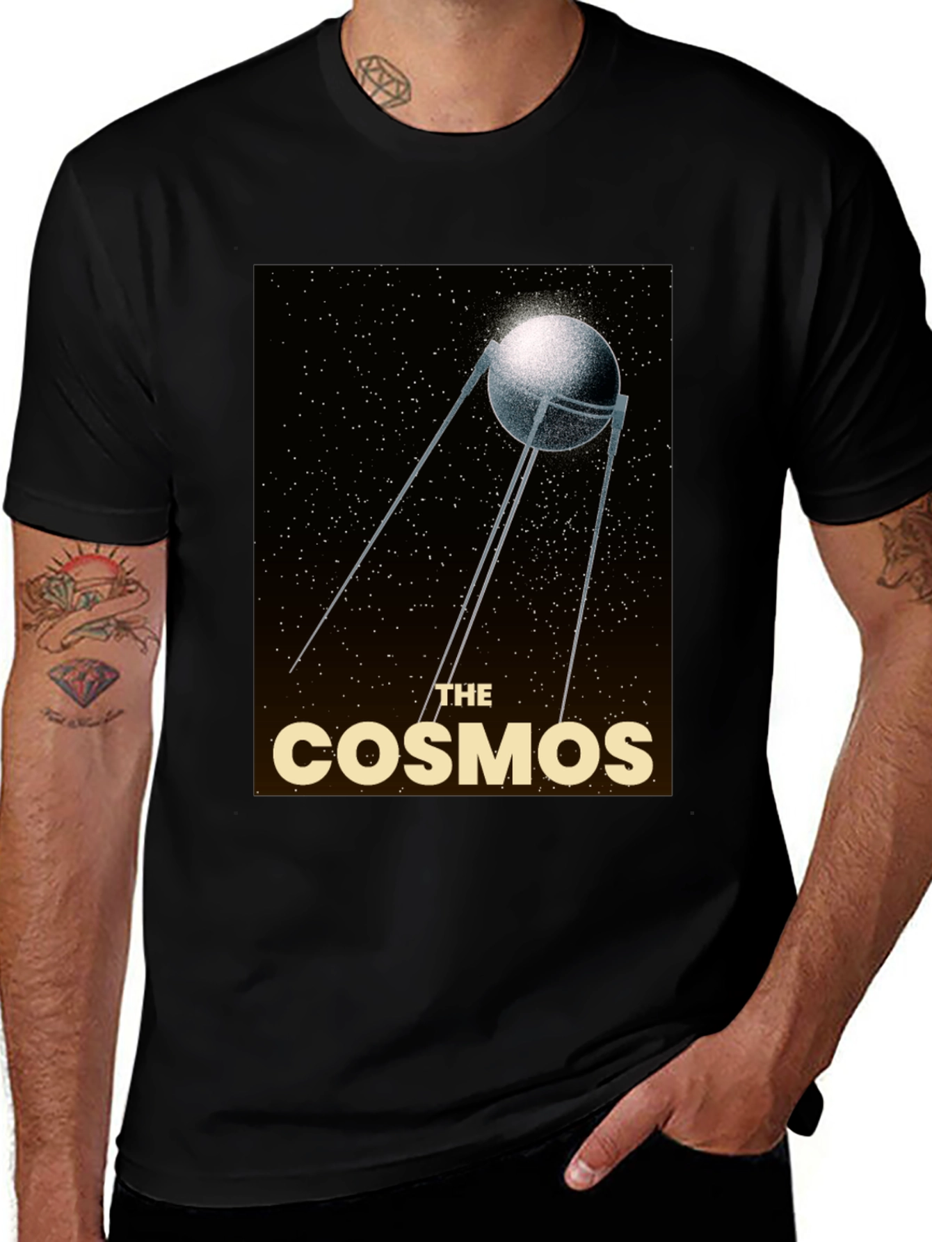 Variant 9 of The Cosmos Graphic T-Shirt - Space Exploration Design
