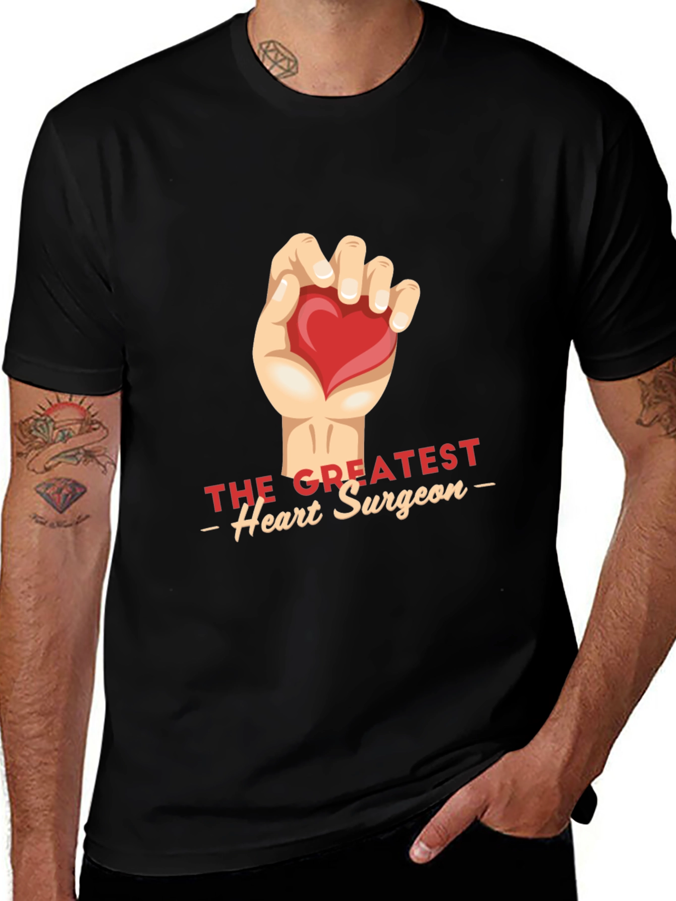 Variant 24 of Greatest Heart Surgeon Graphic Tee - Black