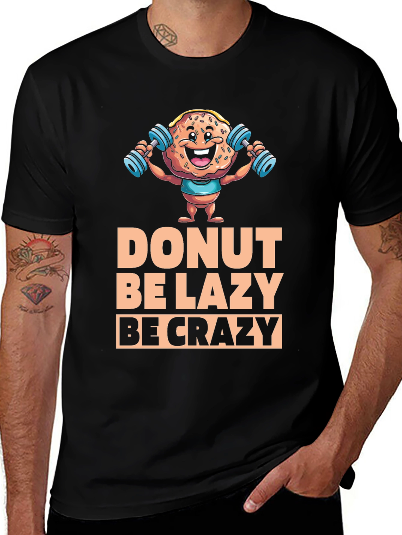 Variant 3 of Donut Be Lazy Be Crazy Graphic Tee
