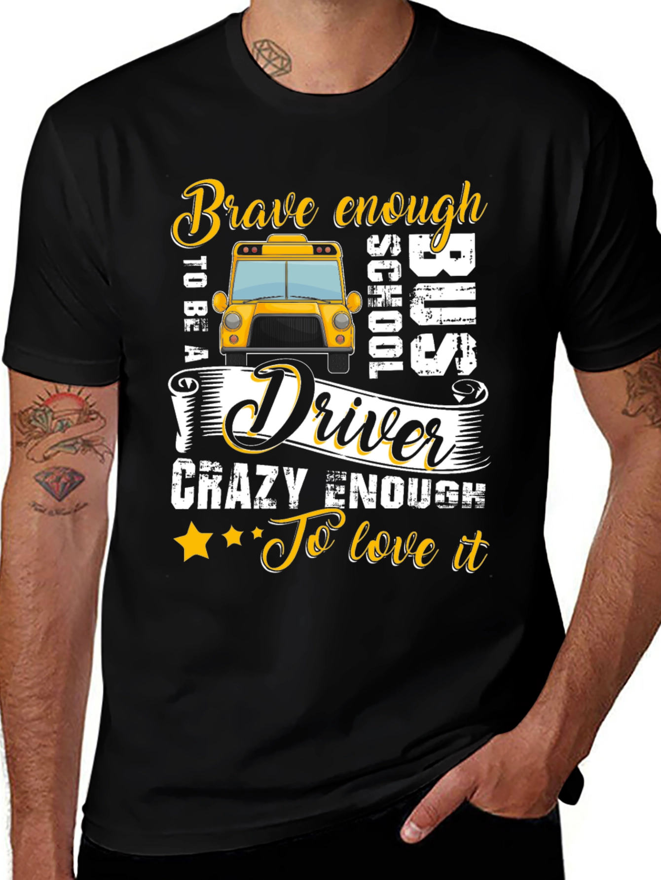 Variant 16 of Brave School Bus Driver Tee